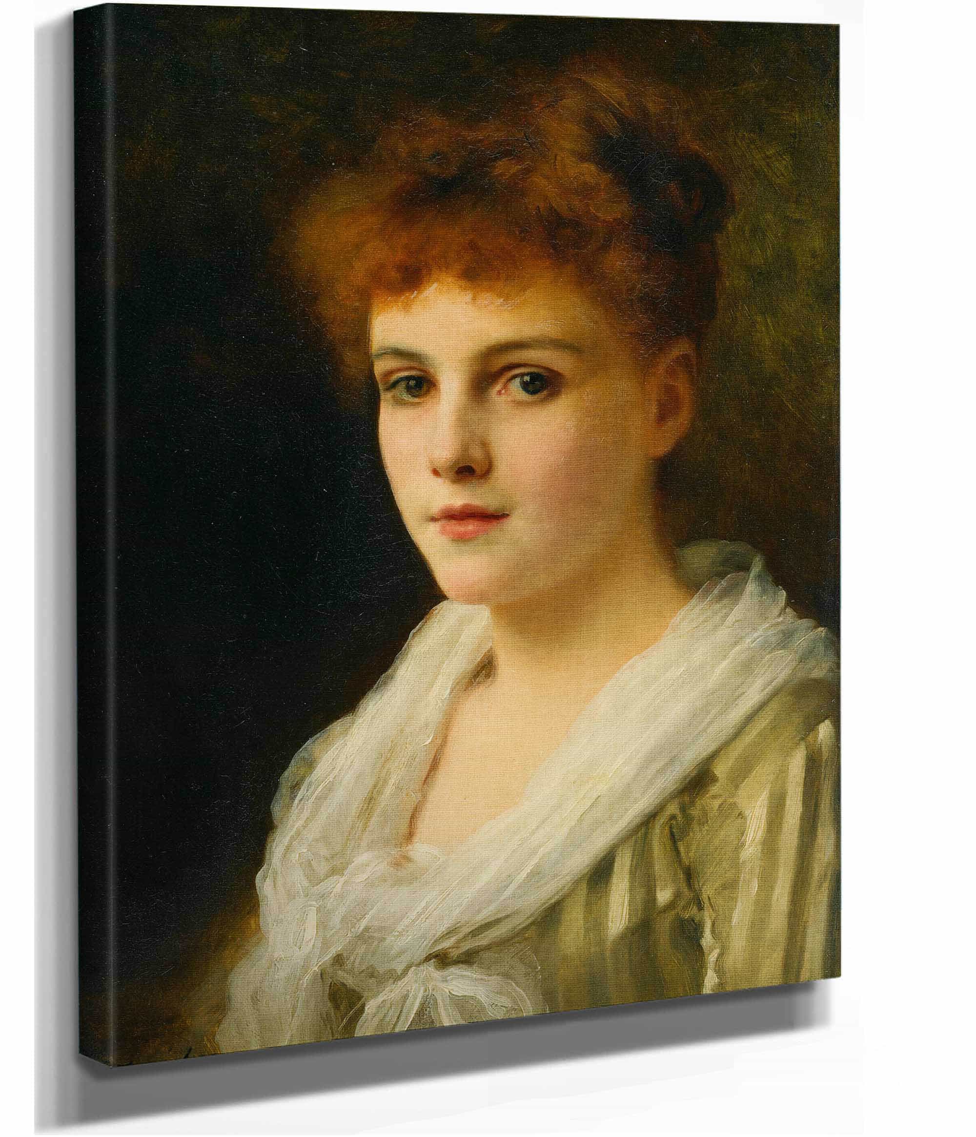 An Auburn Haired Beauty by Gustave Jean Jacquet - Image 2