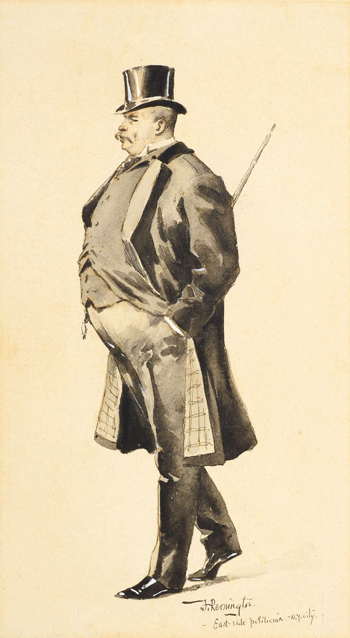 An East Side Politician About by Frederic Remington - Image 3