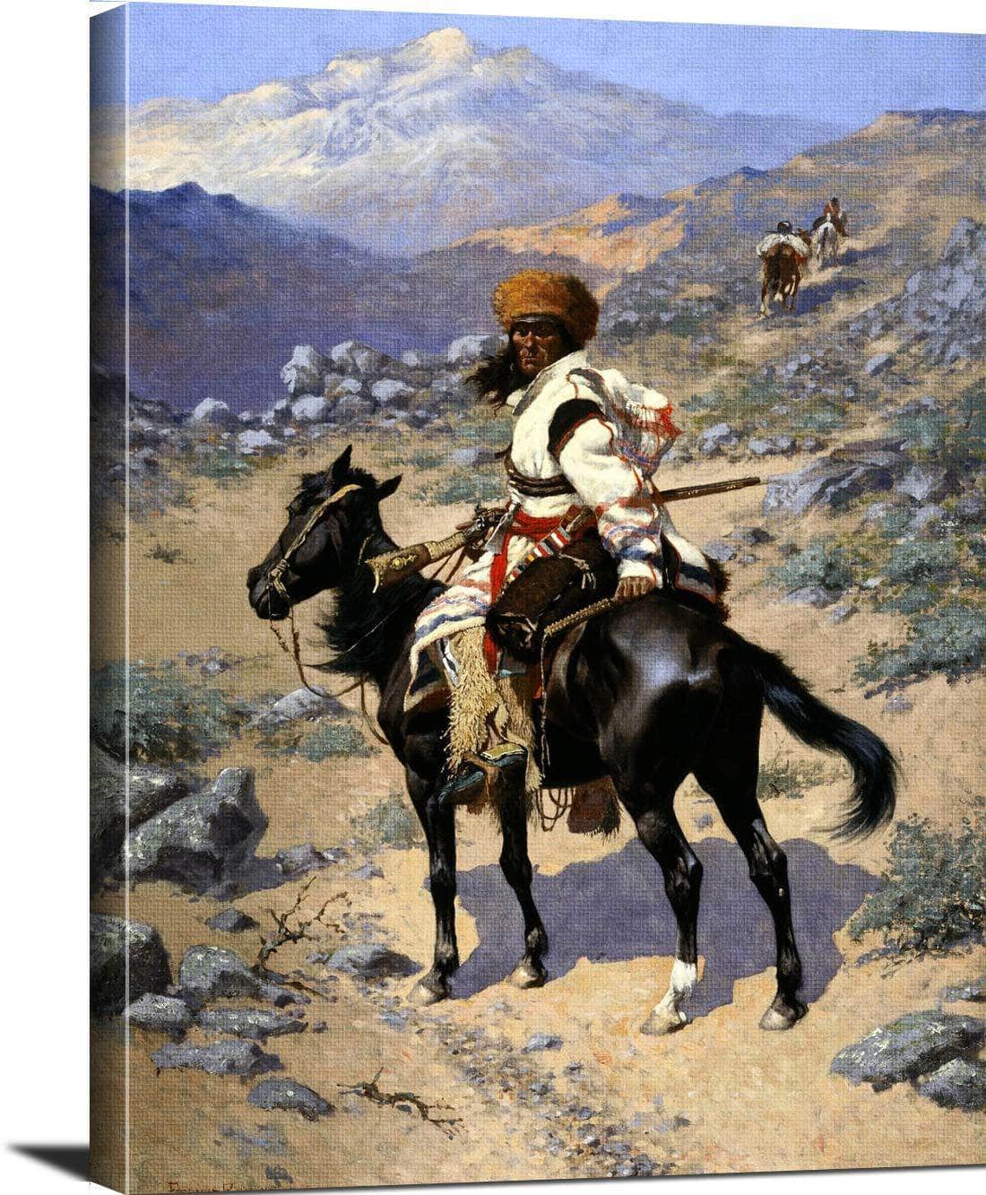 An Indian Trapper Painting Frederic Remington Canvas Art - Image 3