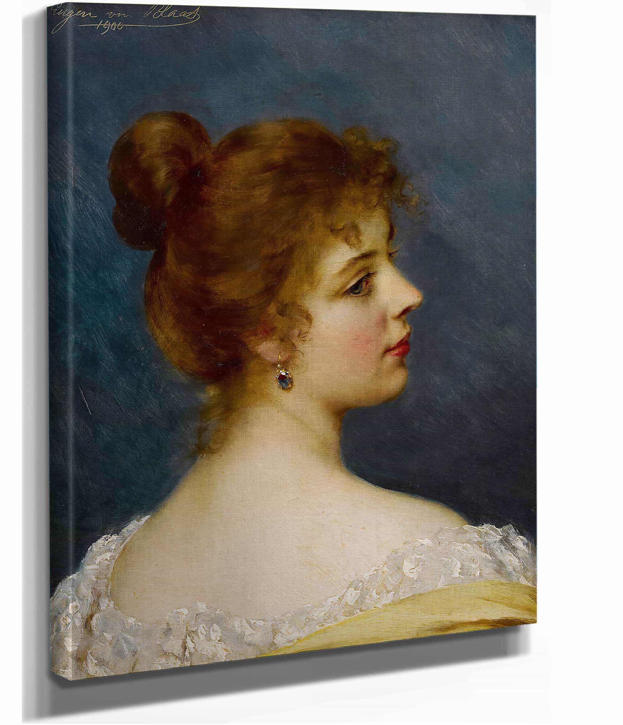 An Italian Beauty by Eugen Von Blaas - Image 2