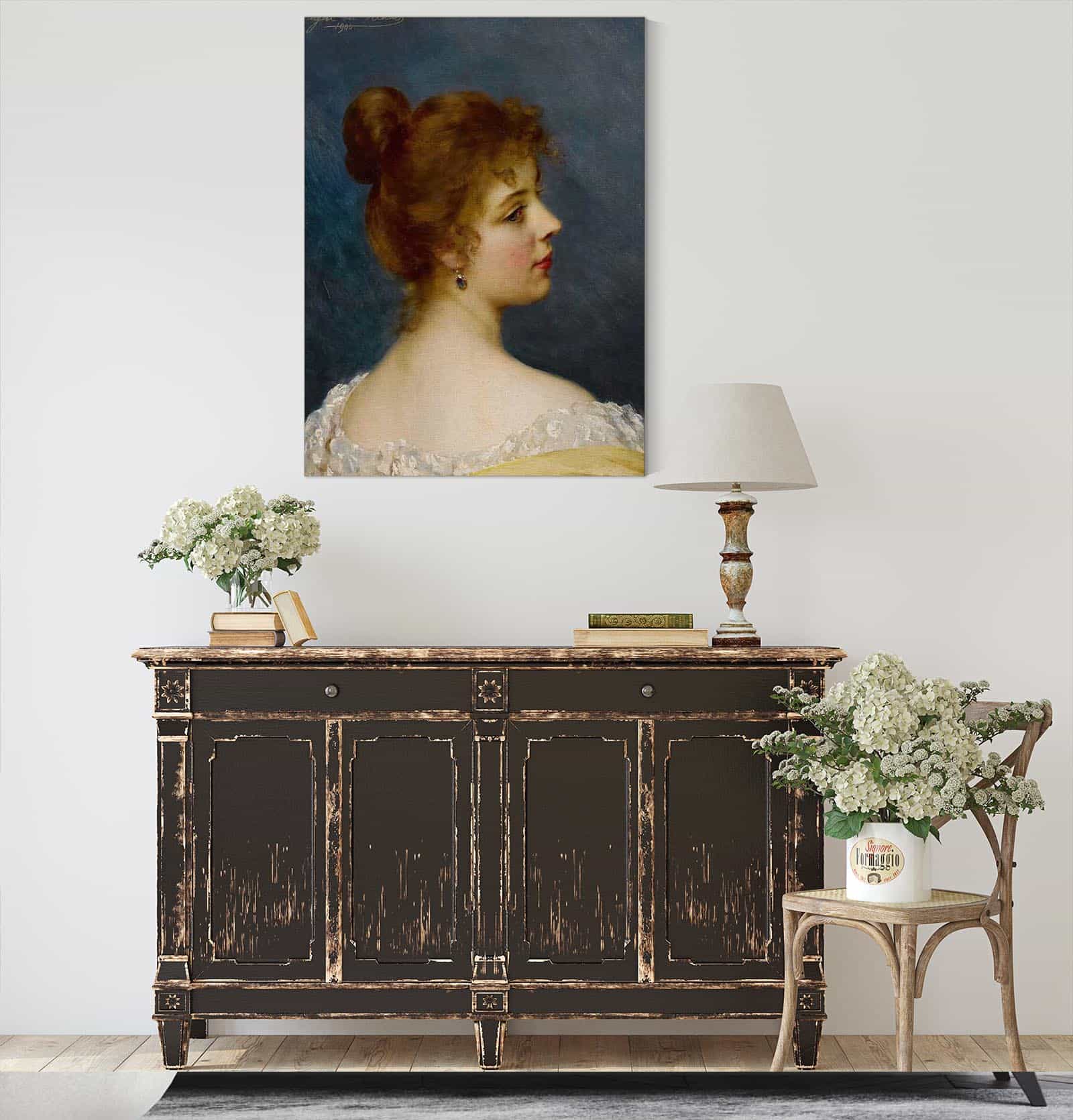 An Italian Beauty by Eugen Von Blaas - Image 4