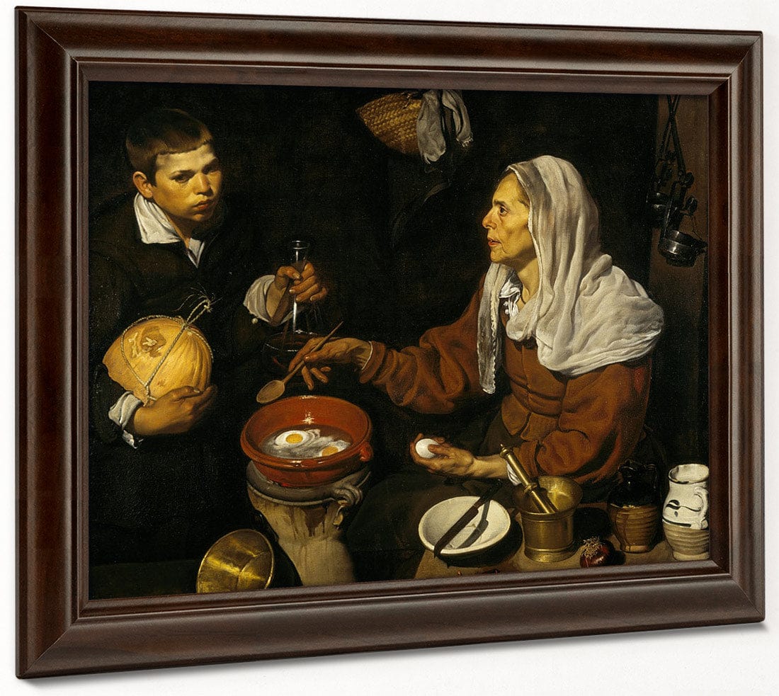 An Old Woman Cooking Eggs By Diego Velazquez - Image 6