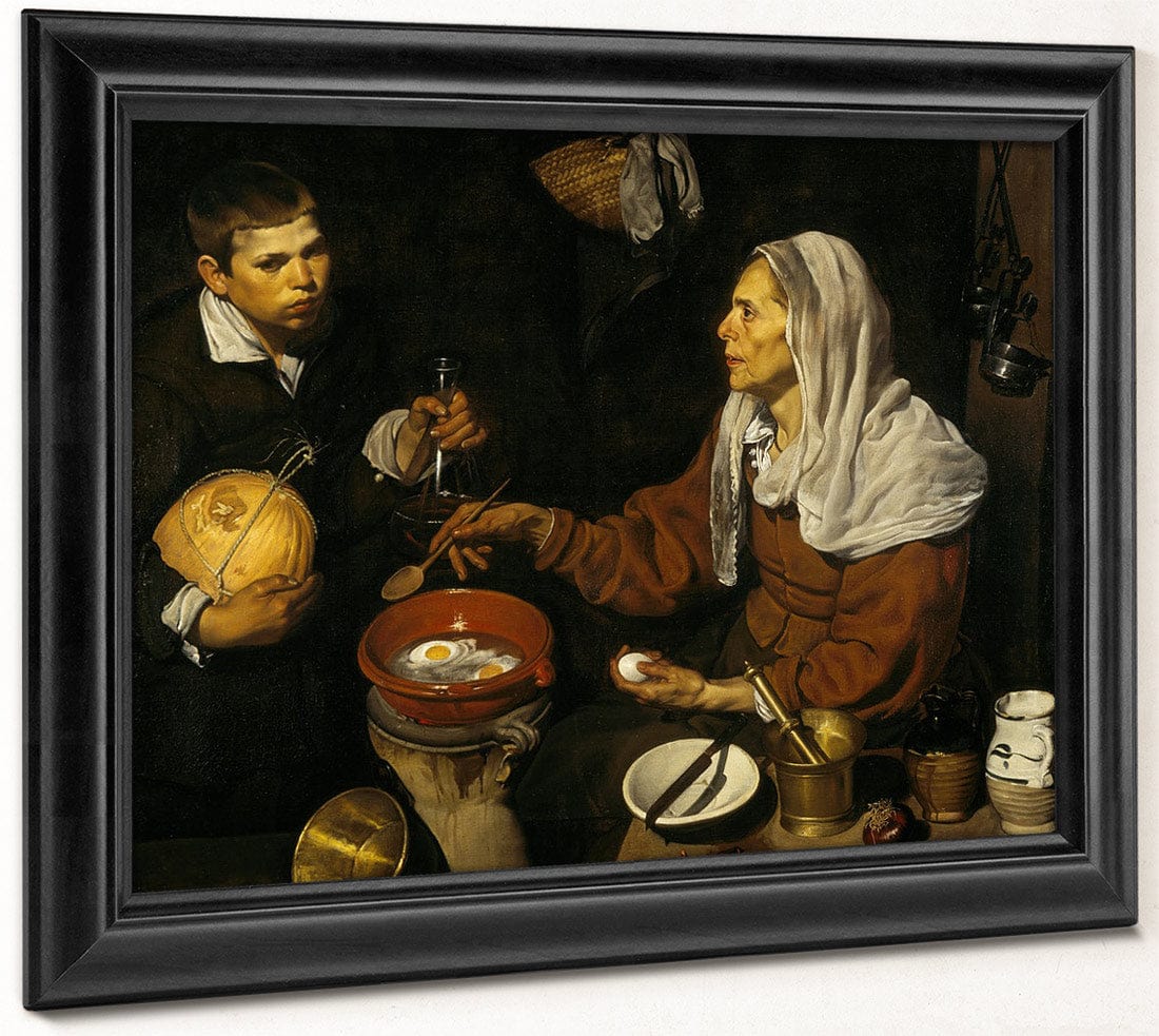 An Old Woman Cooking Eggs By Diego Velazquez - Image 8