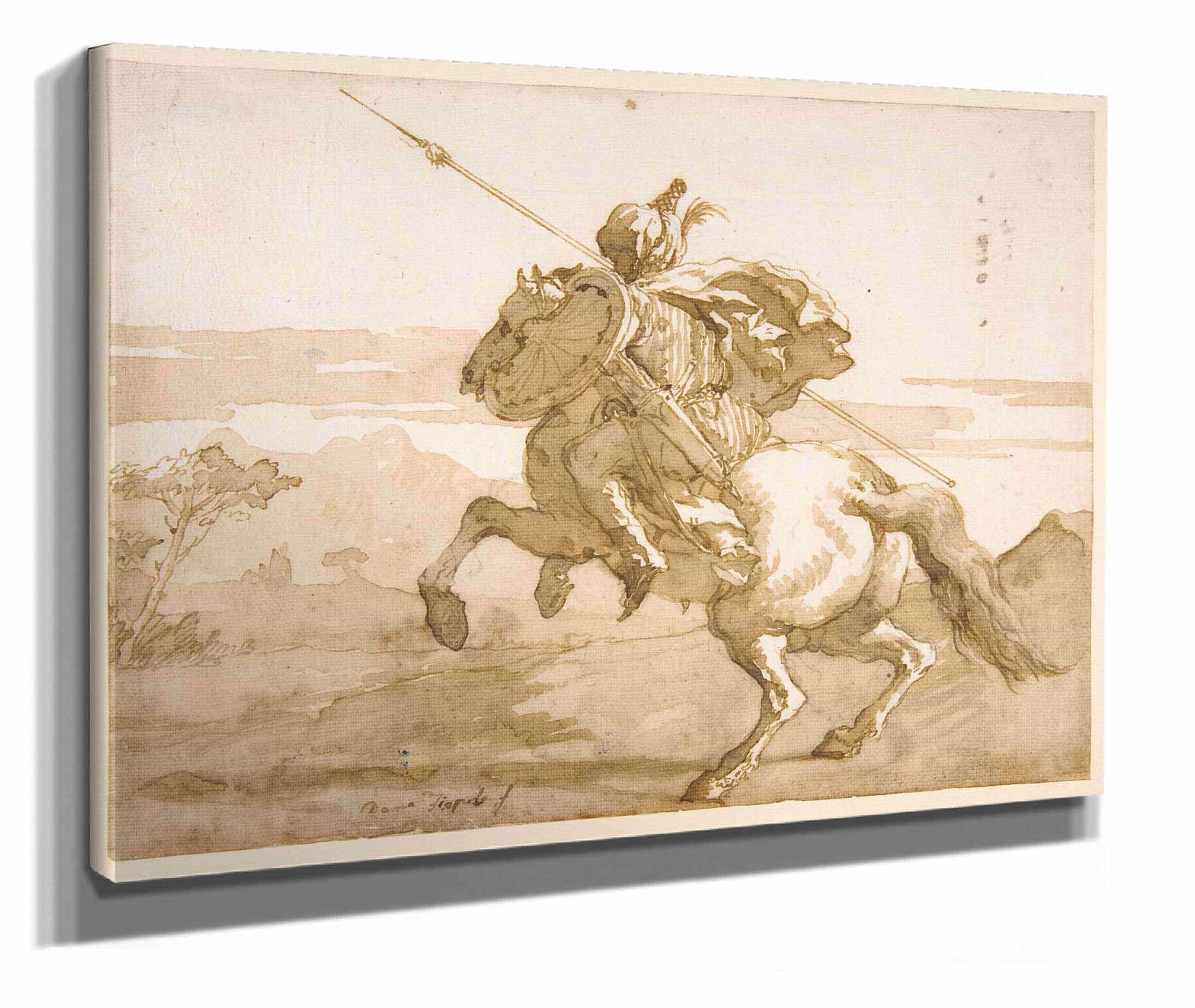 An Oriental Horseman by Giovanni Domenico Tiepolo