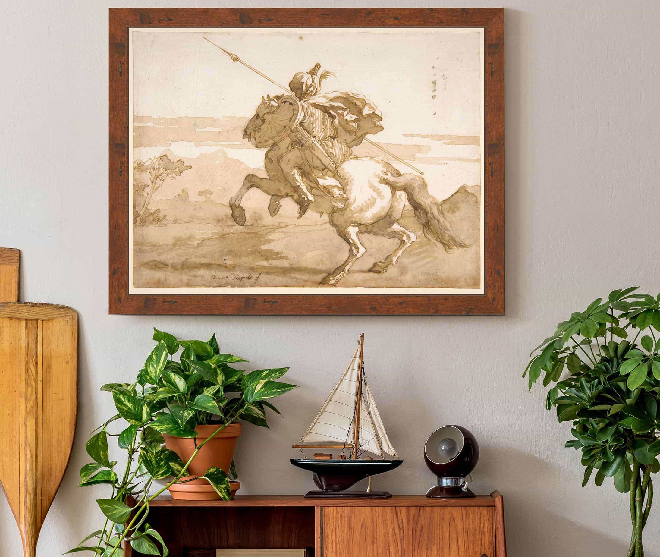 An Oriental Horseman by Giovanni Domenico Tiepolo - Image 2