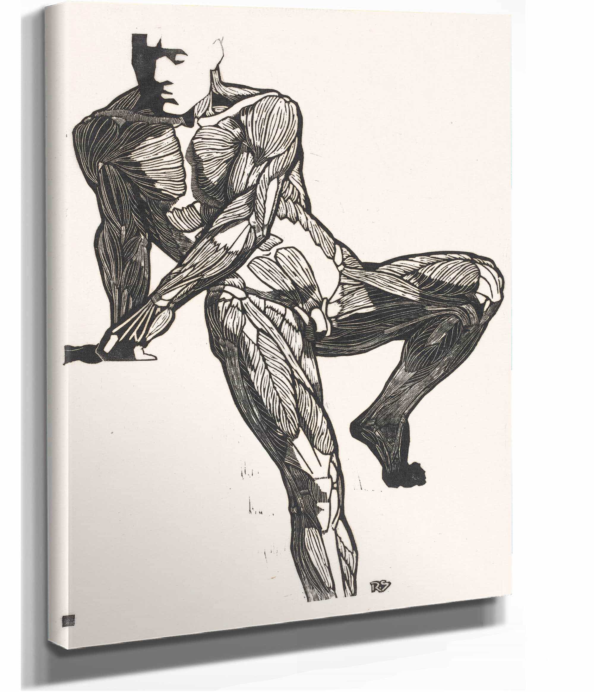 Anatomische Studie Van De Borst Buik En Beenspieren Van Een Man by Reijer Stolk - Image 2