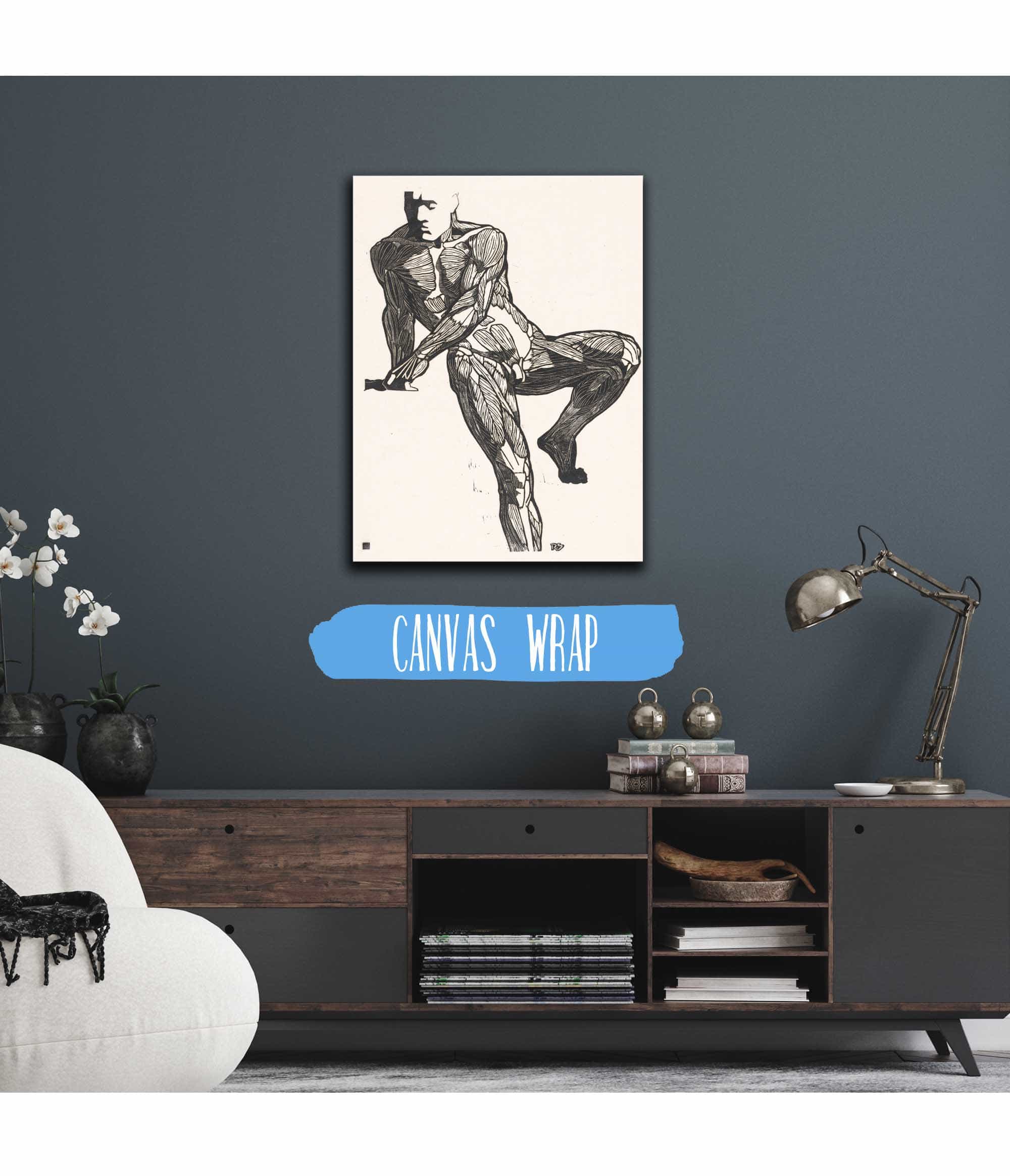 Anatomische Studie Van De Borst Buik En Beenspieren Van Een Man by Reijer Stolk - Image 3