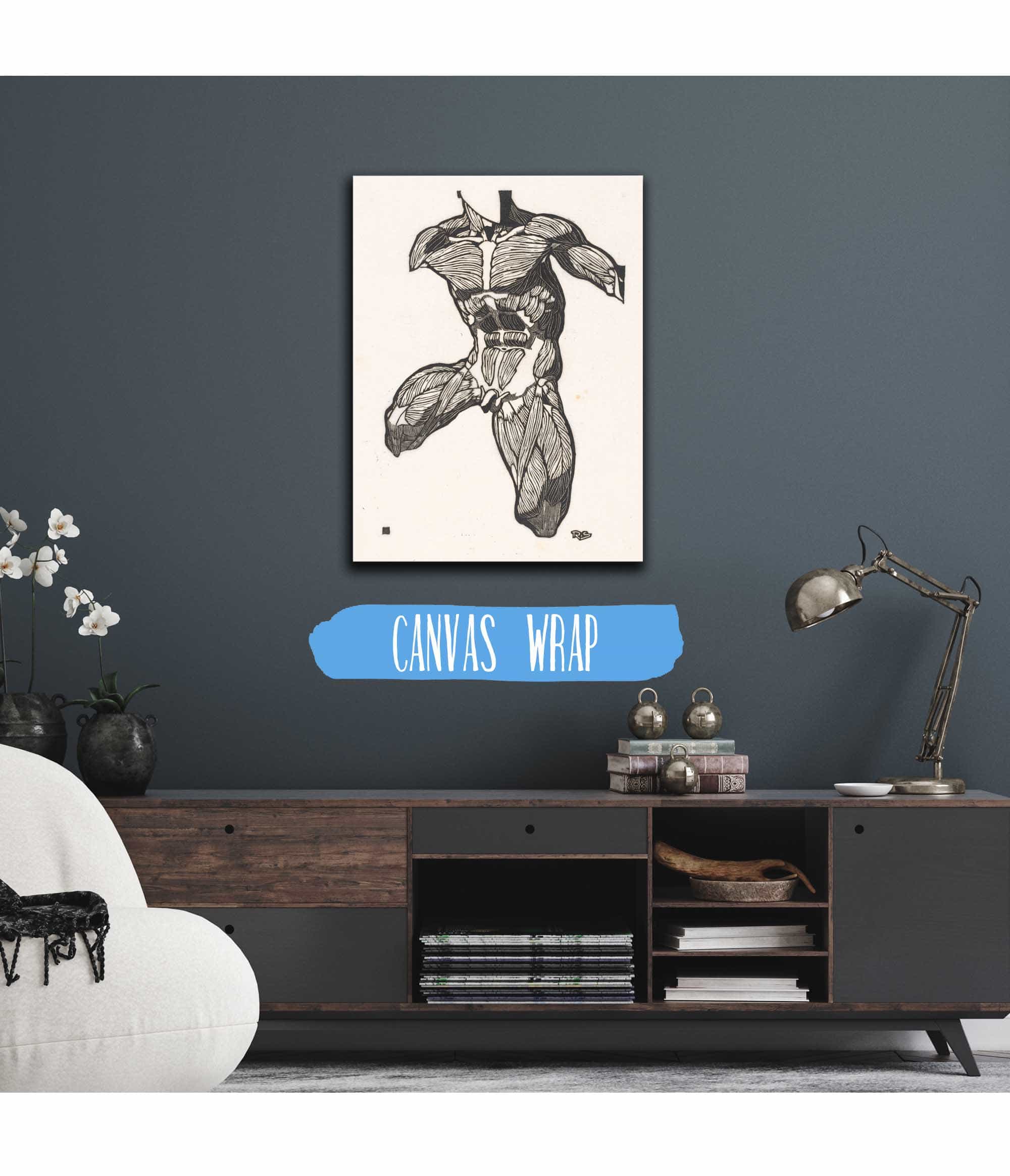 Anatomische Studie Van De Nek Buik En Bovenbeenspieren Van Een Man by Reijer Stolk - Image 3