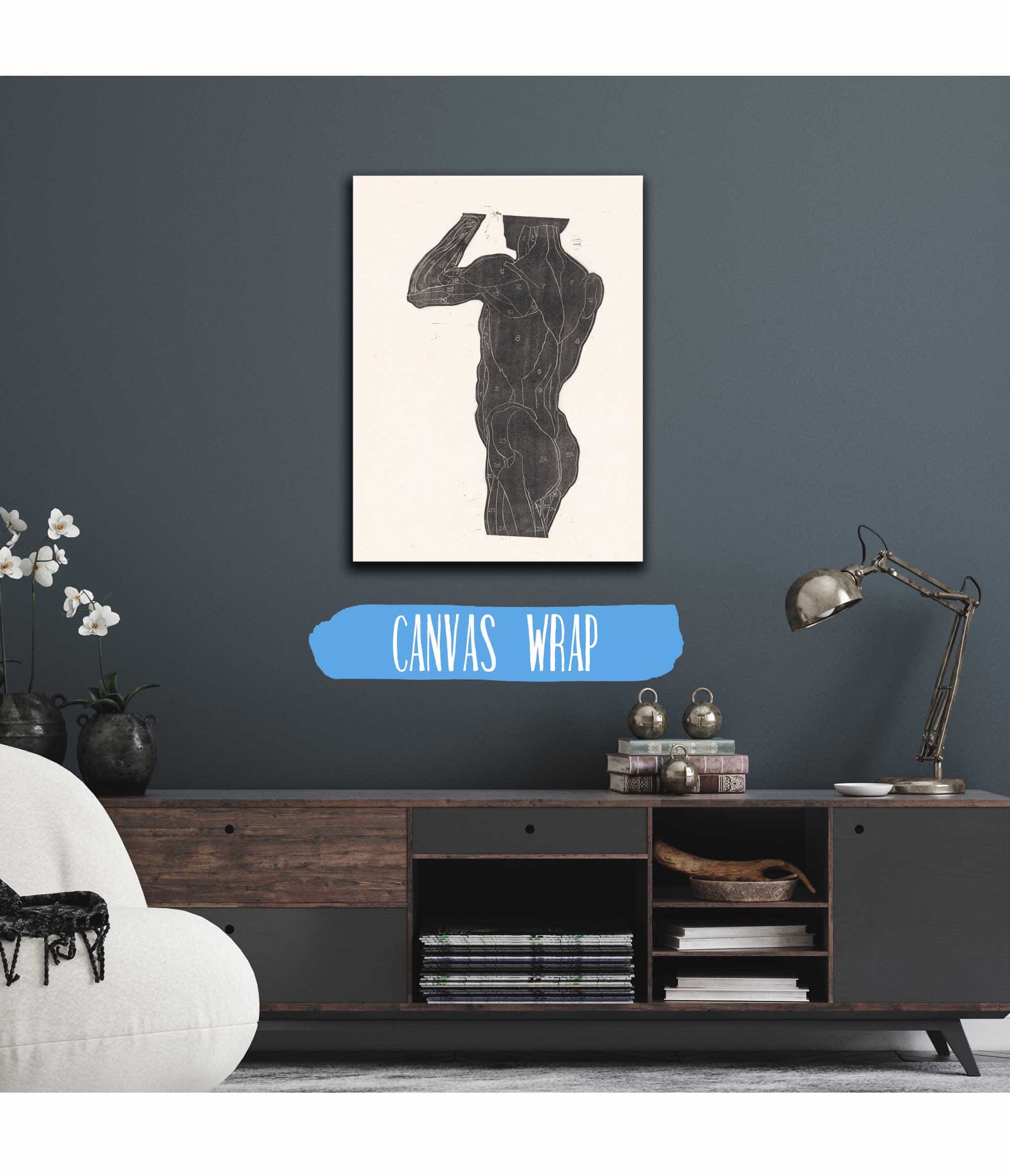 Anatomische Studie Van De Rug En Bilspieren Van Een Man In Silhouet by Reijer Stolk - Image 2
