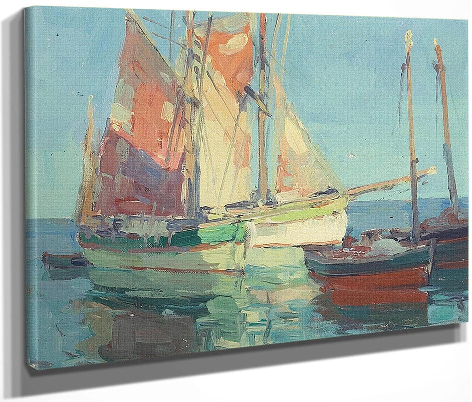 Anchorage, Brittany Tuna Boats By Edgar Payne