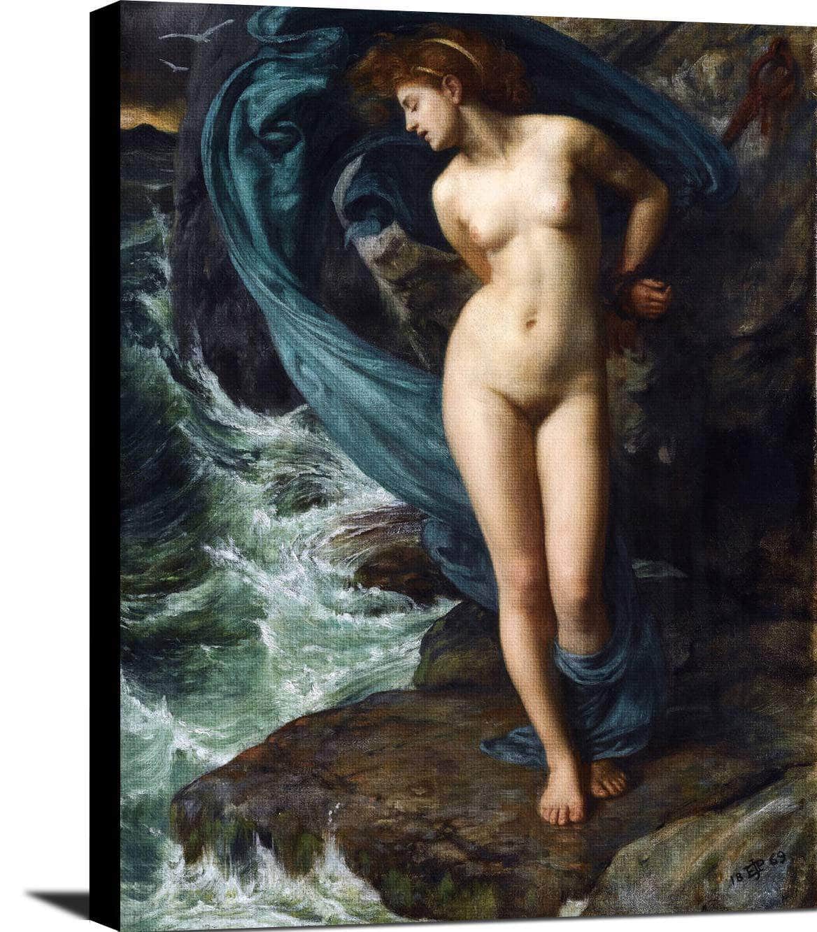 Andromeda Painting Sir Edward John Poynter Canvas Art - Image 2