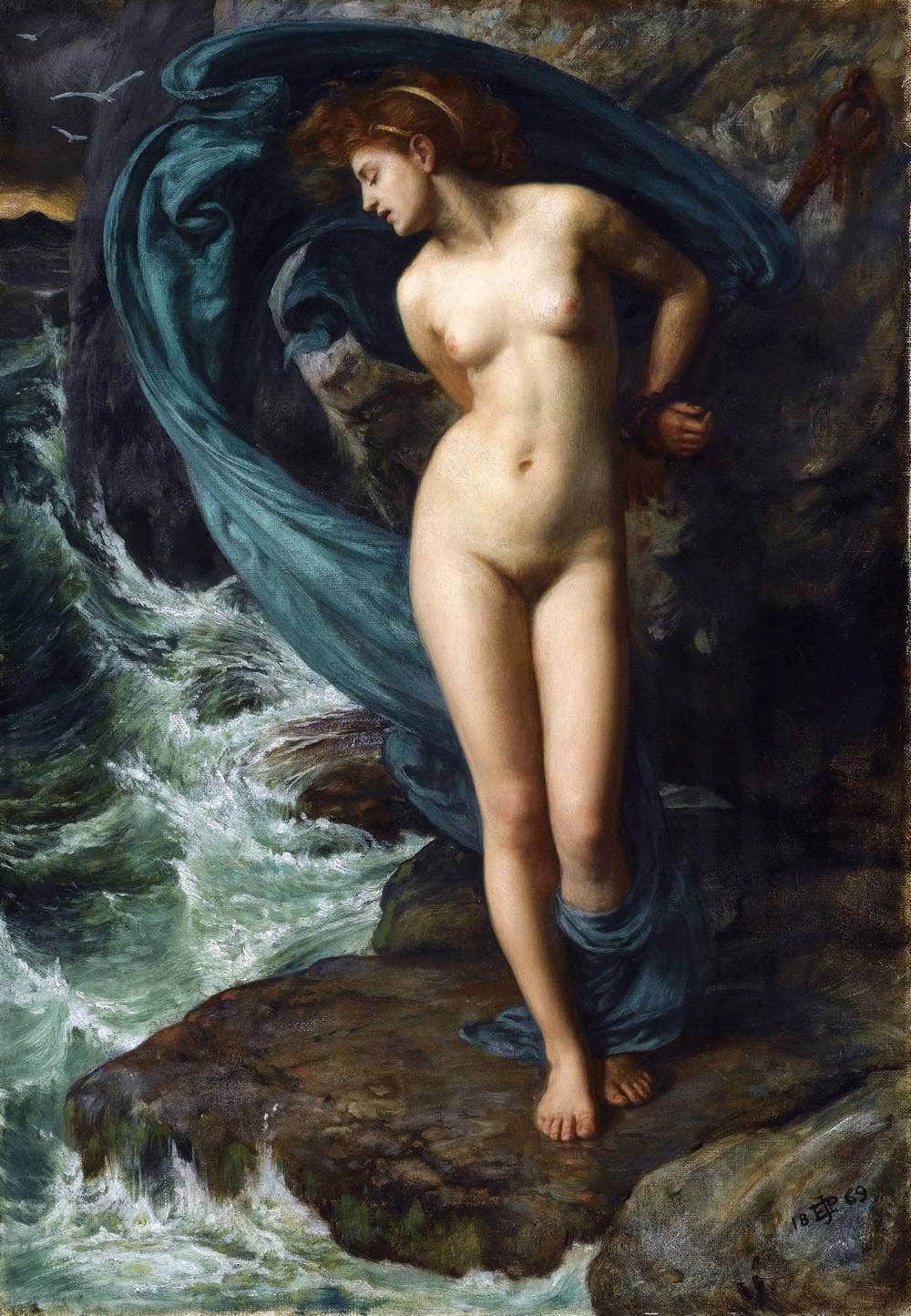 Andromeda Painting Sir Edward John Poynter Canvas Art - Image 5