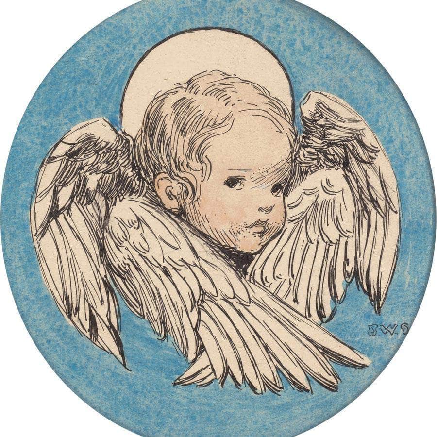 Angel A Childs Prayer Interior Book Illustration 1926 By Jessie Willcox Smith - Image 5