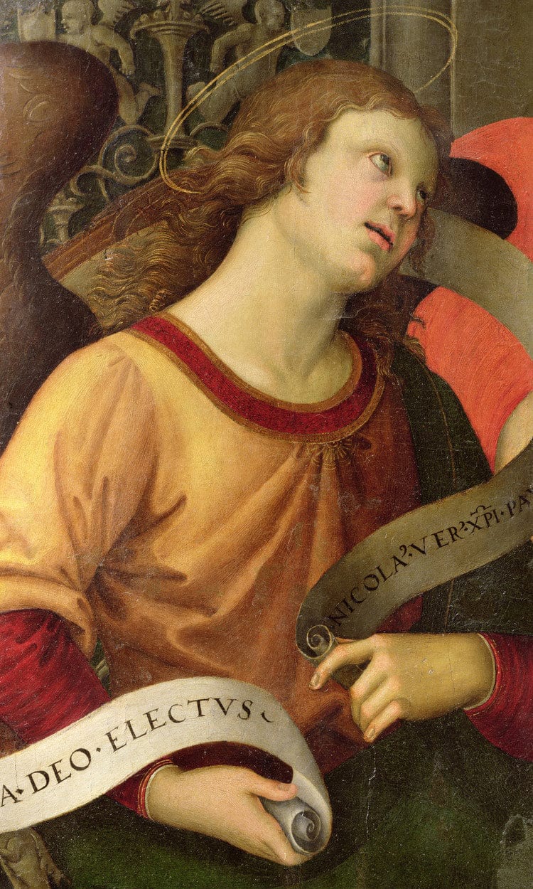 Angel From The Polyptych Of St. Nicolas Of Tolentino By Raphael - Image 6