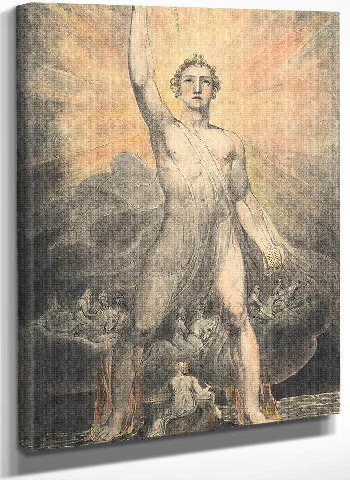 Angel Of The Revelation 1803 1805 Pencil Watercolor 39 2X26Cm Met By William Blake