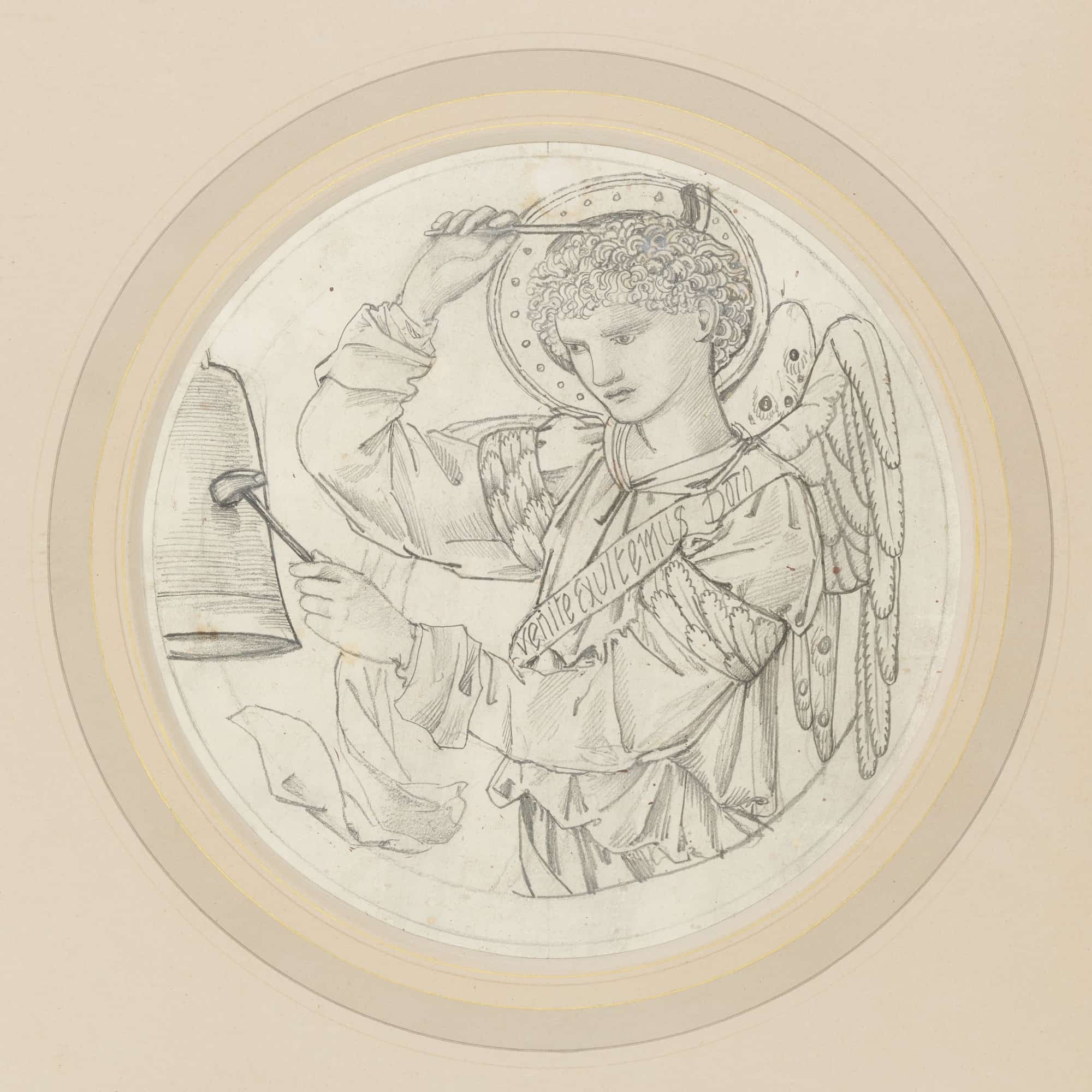 Angel Playing On Bells Iii by Sir Edward Coley Burne Jones - Image 4