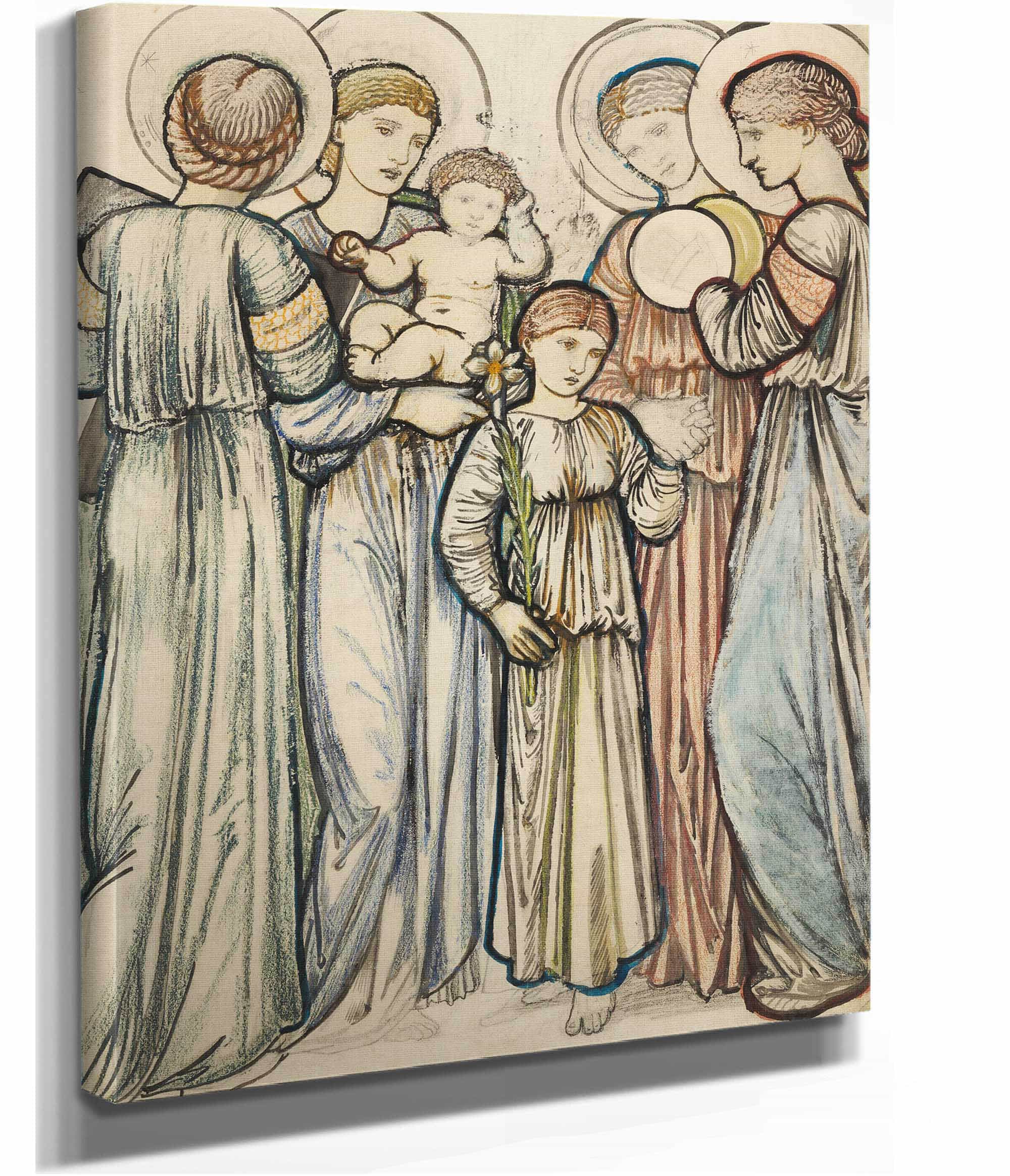 Angels And Children by Sir Edward Coley Burne Jones - Image 2