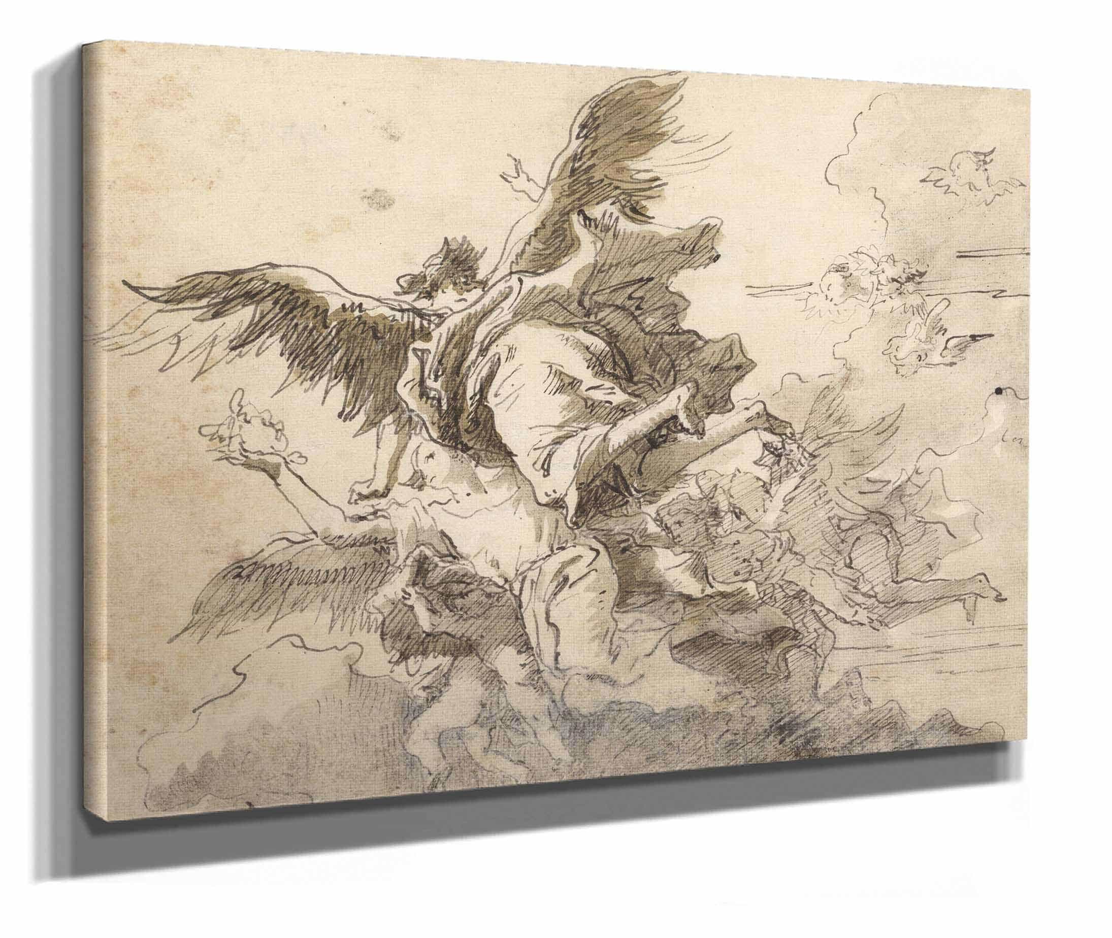 Angels In The Sky Before by Giovanni Domenico Tiepolo - Image 2