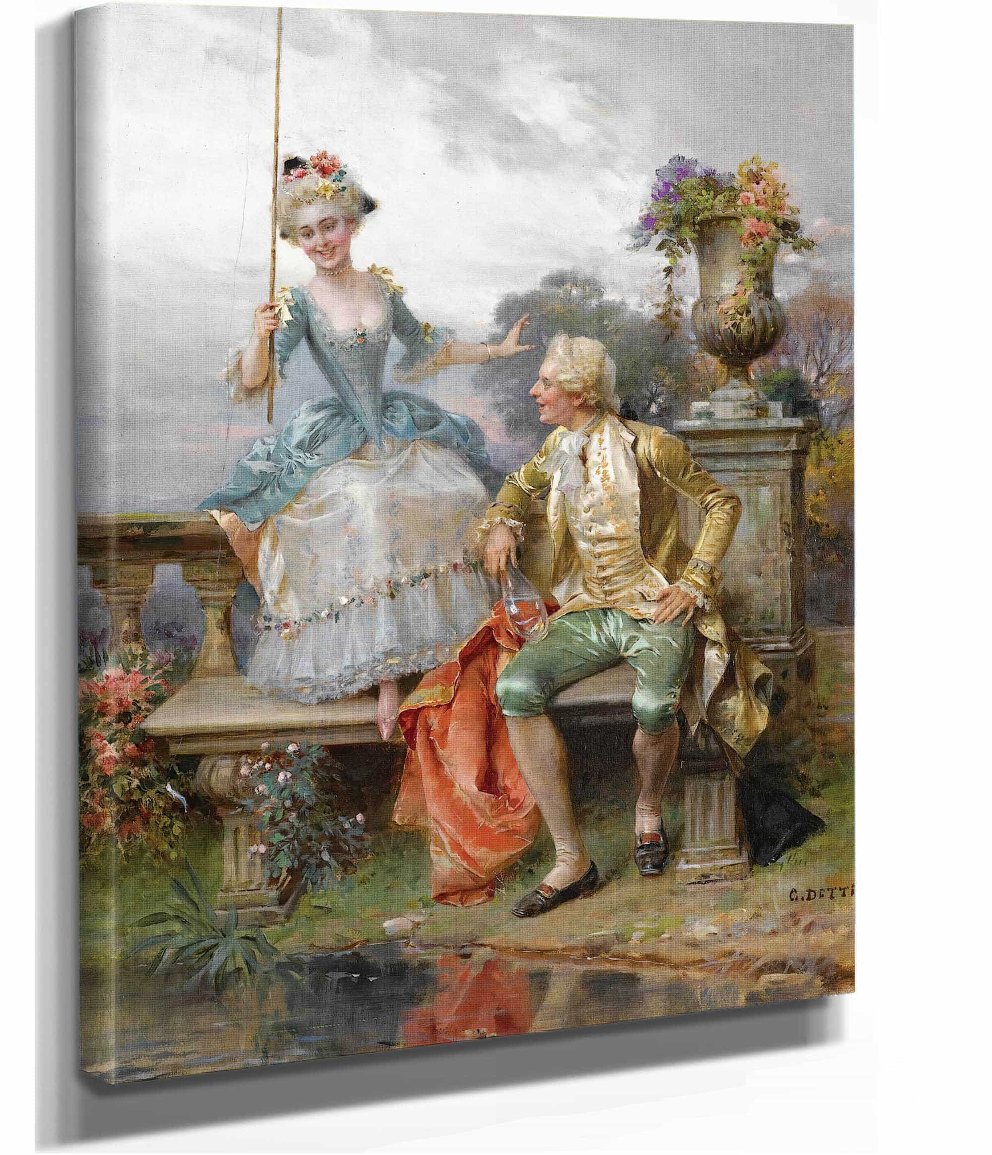 Angling For A Good Catch by Cesare Auguste Detti - Image 2