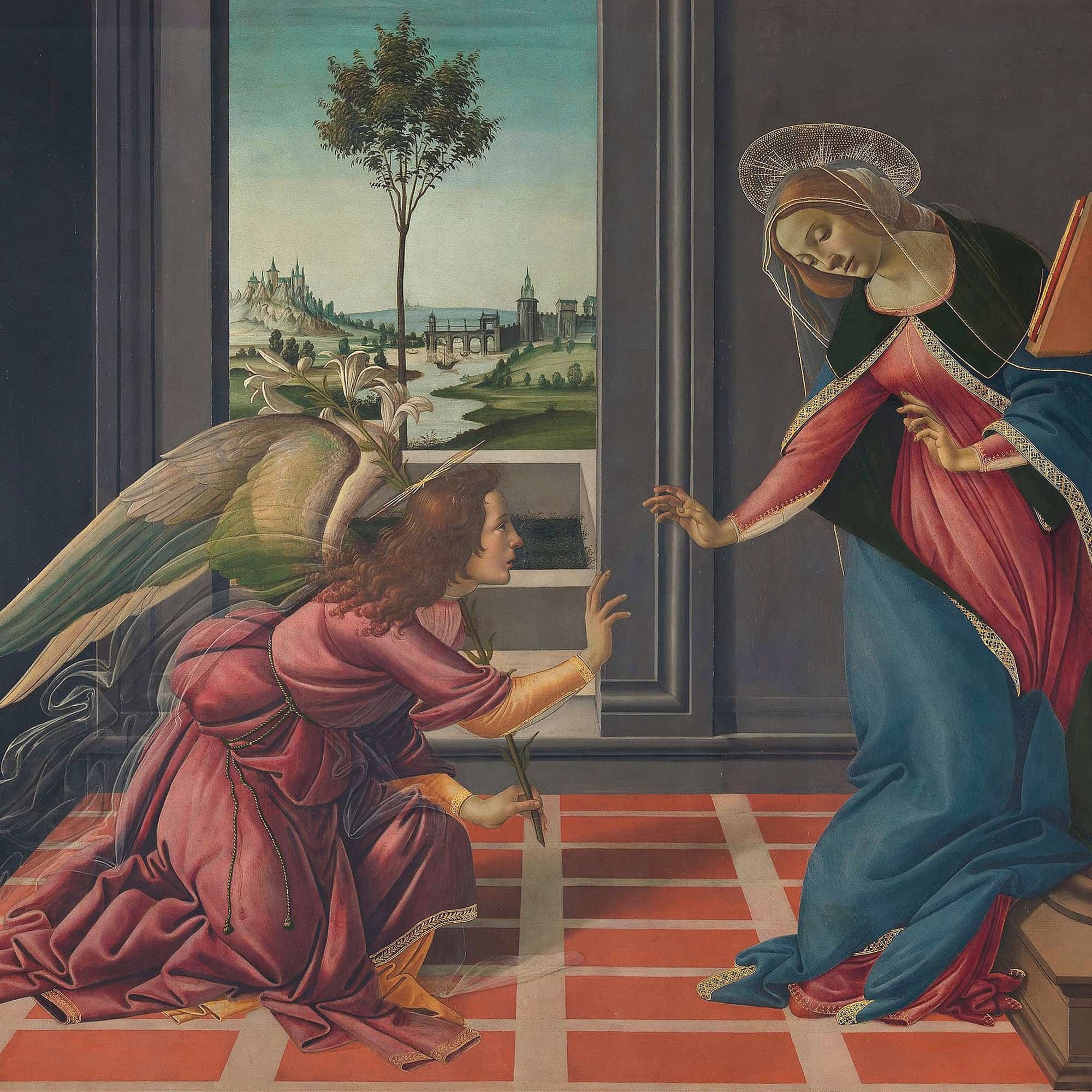 Annunciation by Sandro Botticelli - Image 4