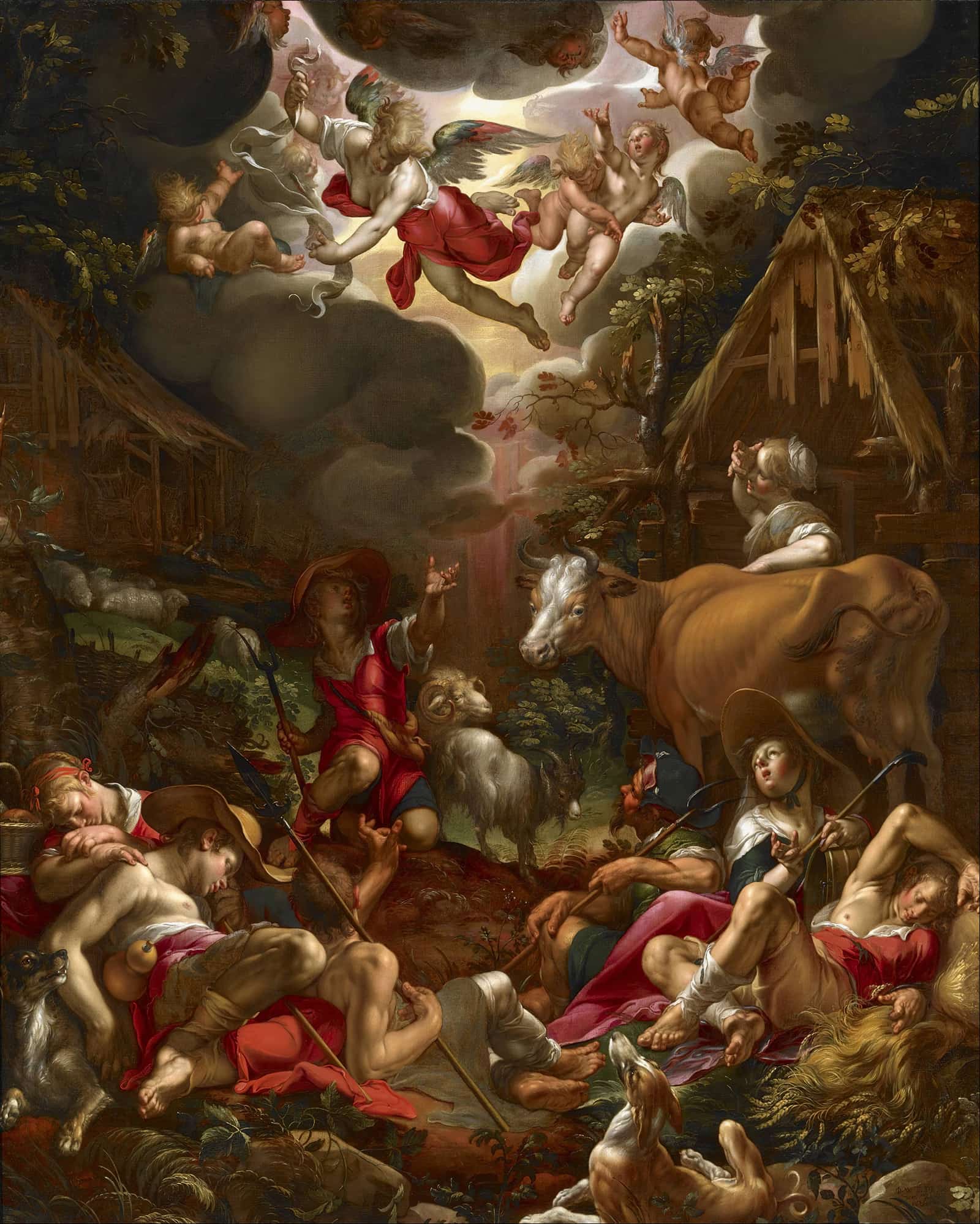 Annunciation To The Shepherds by Joachim Wtewael - Image 2