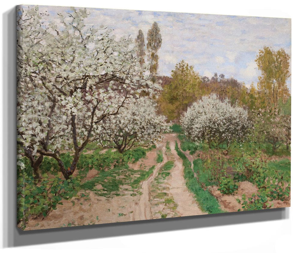 Apple Trees In Blossom By Claude Monet