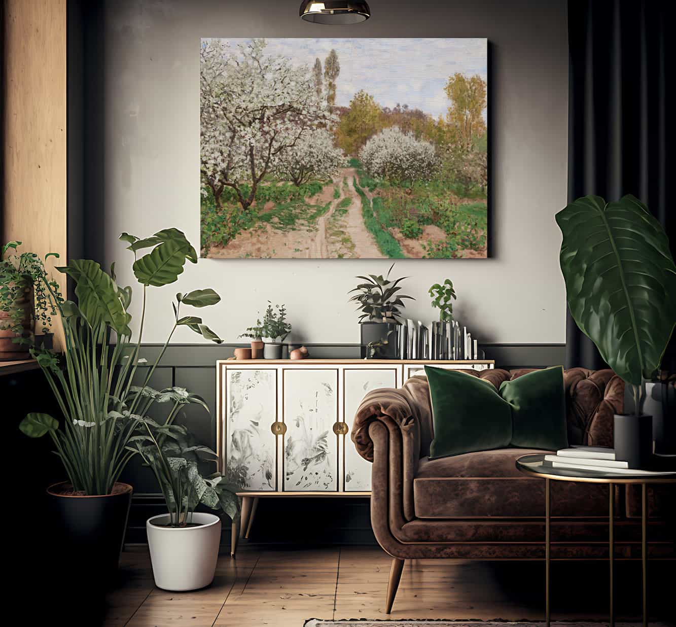 Apple Trees In Blossom By Claude Monet - Image 2