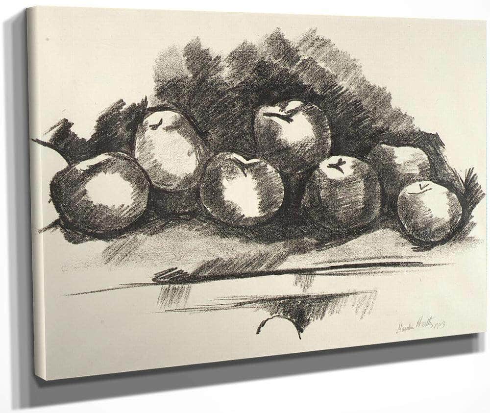 Apples On Table By Marsden Hartley