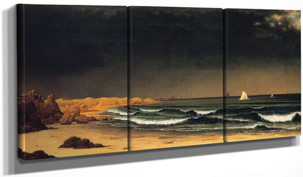 Approaching Storm Beach Near Newport By Martin Johnson Heade