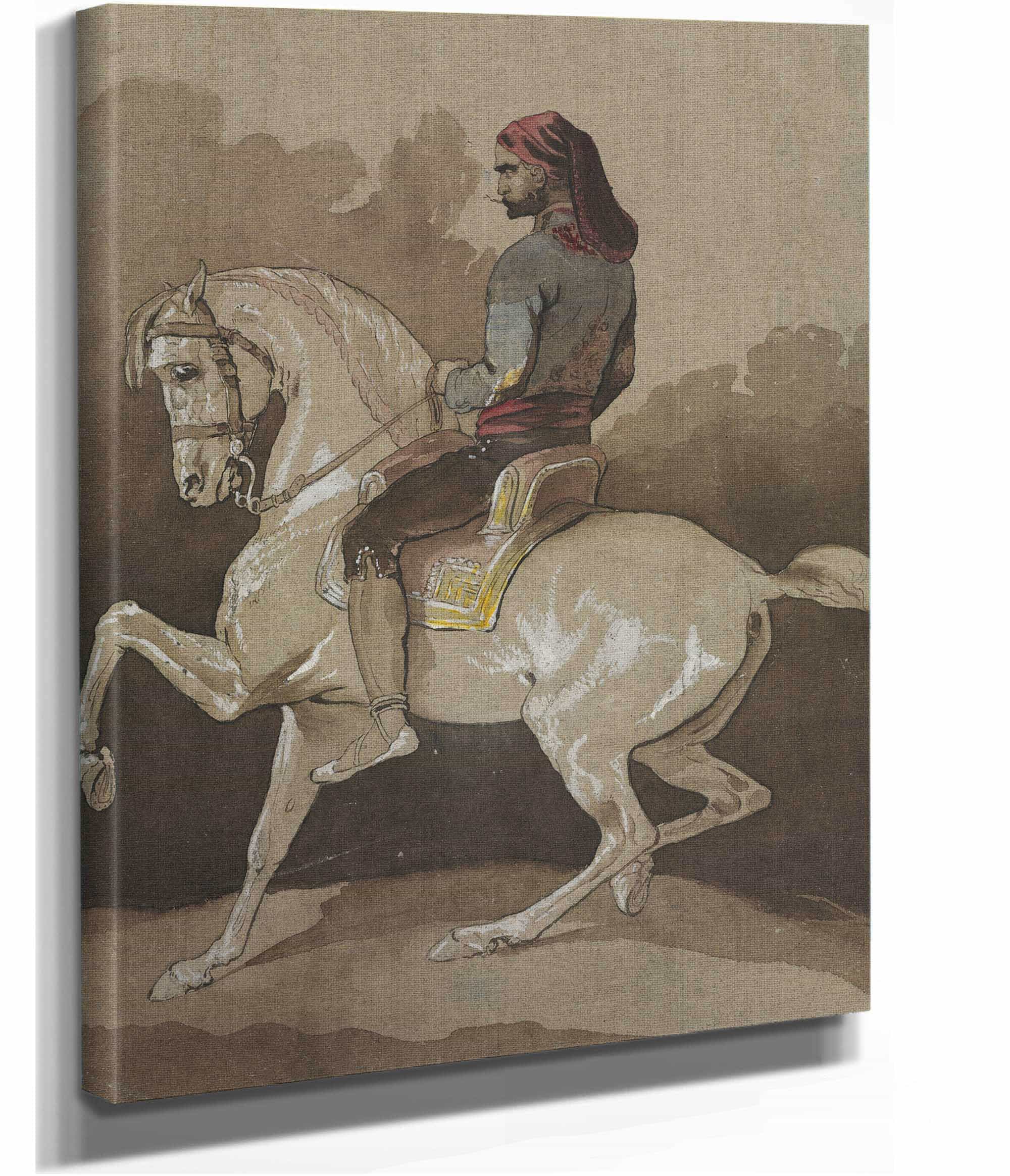 Arab On Horseback S by Horace Vernet - Image 2