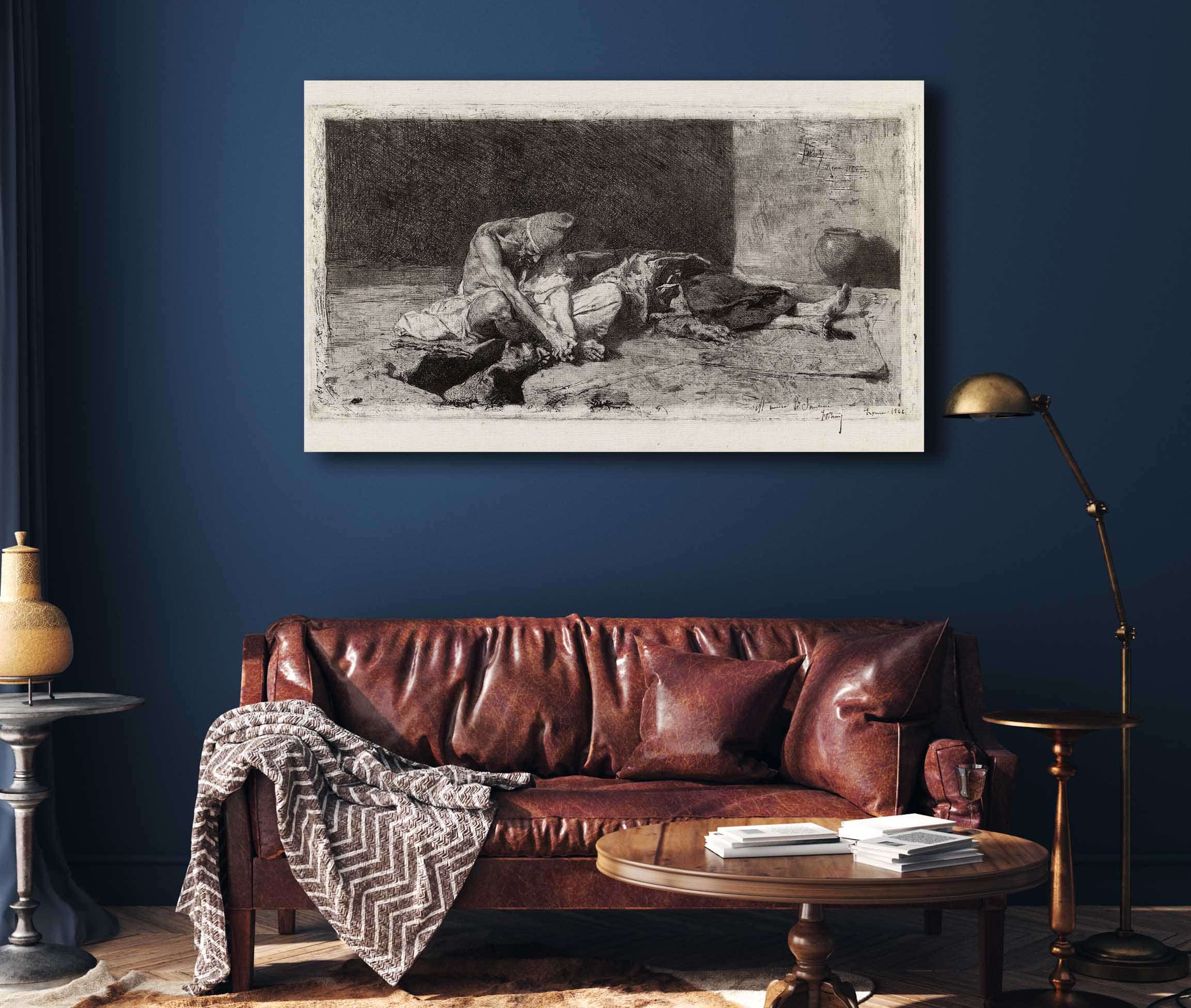 Arab Watching Over The Body Of A Friend by Mariano Fortuny Marsal - Image 4