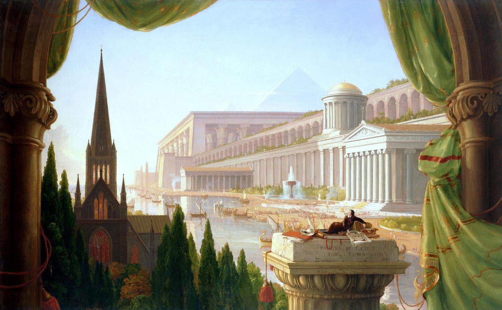 Architects Dream Painting Thomas Cole Canvas Art - Image 5