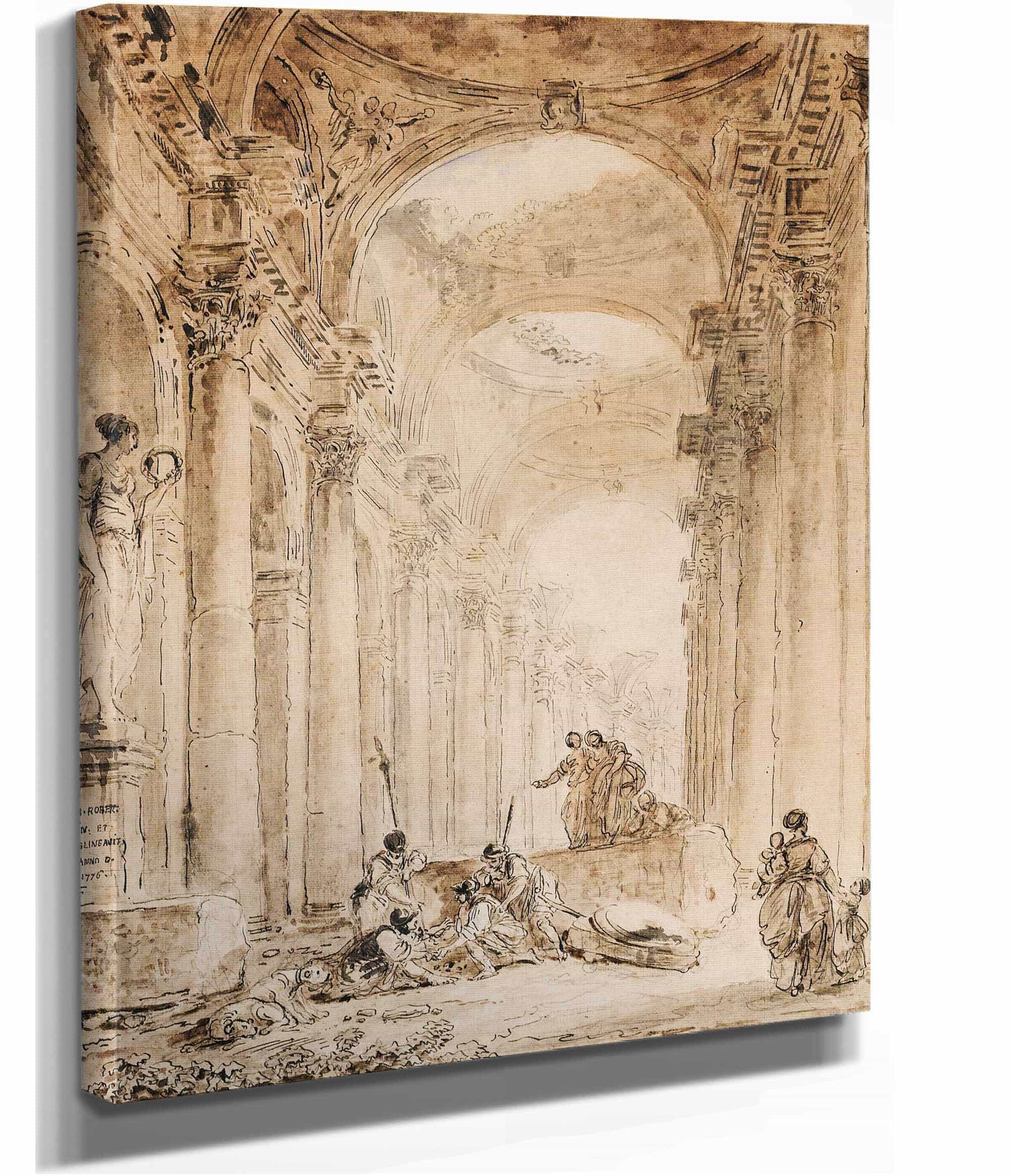 Architectural Composition With Ruins by Hubert Robert - Image 2