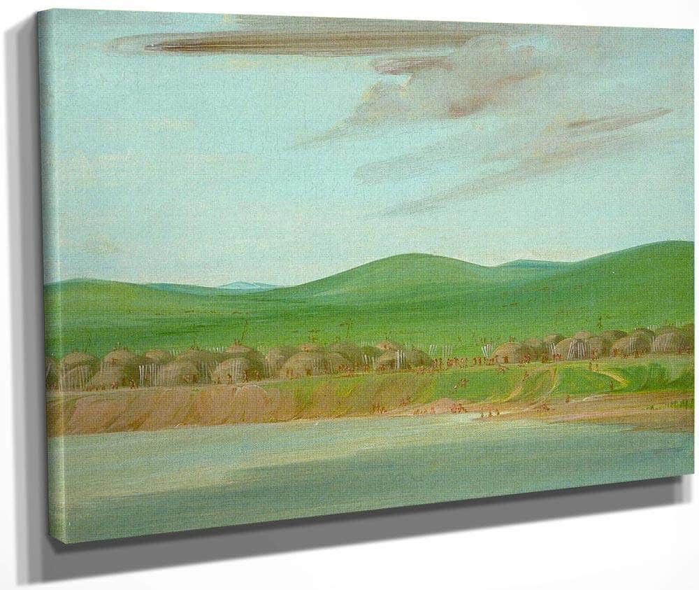 Arikara Village Of Earth Covered Lodges, 1600 Miles Above St. Louis By George Catlin