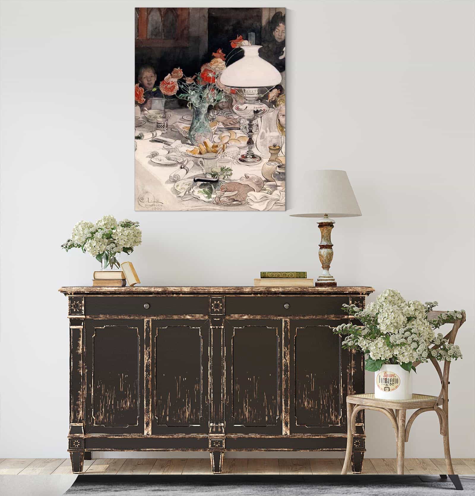 Around The Evening Lamp by Carl Larsson - Image 4