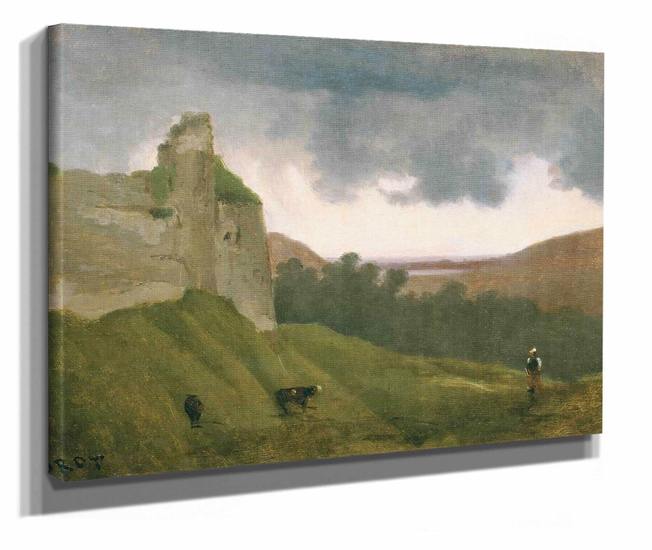 Arques Ruines Du Chateau by Jean Baptiste Camille Corot - Image 2