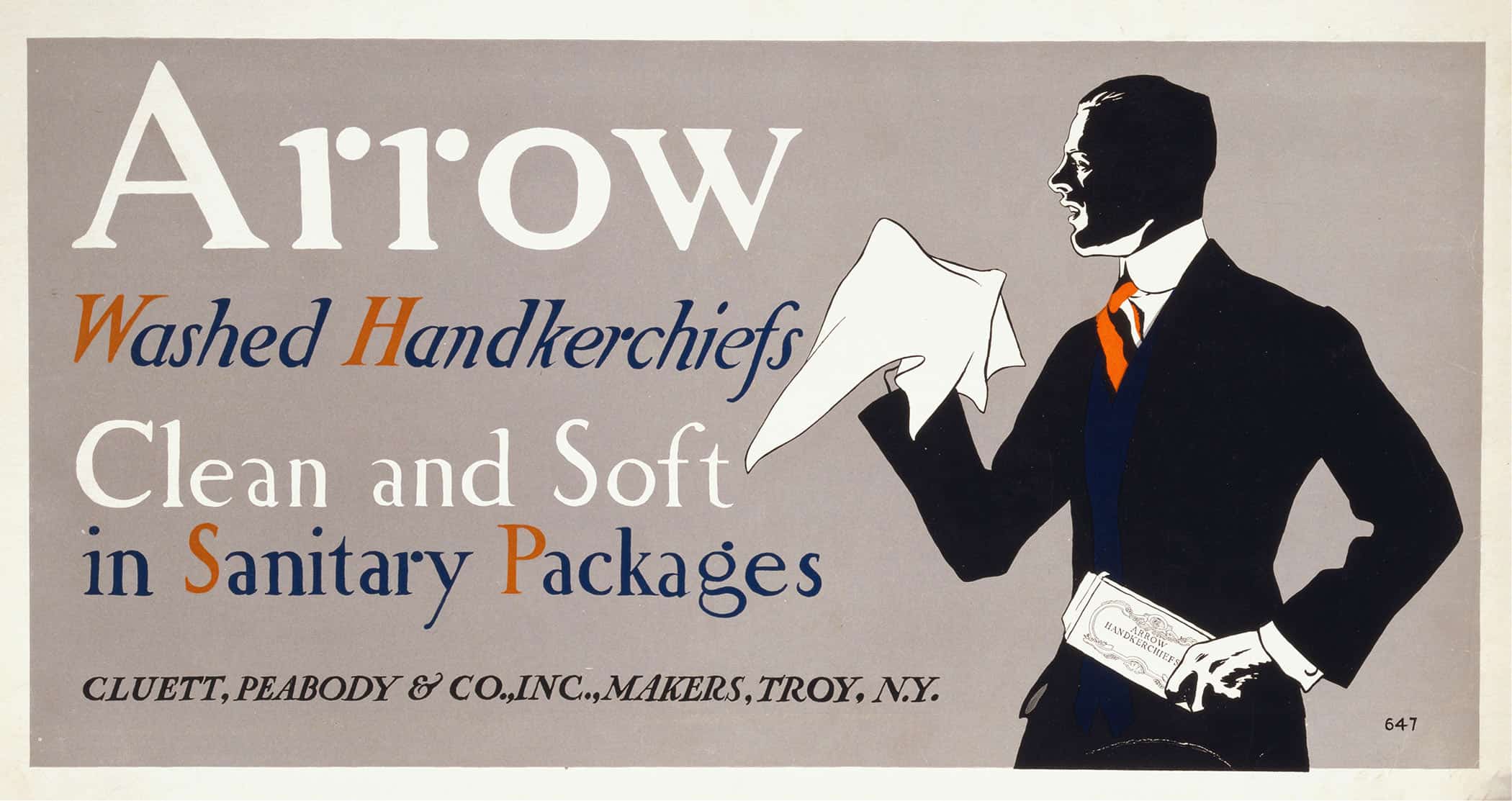 Arrow Washed Handkerchiefs Clean And Soft In Sanitary Packages by Edward Penfield - Image 2