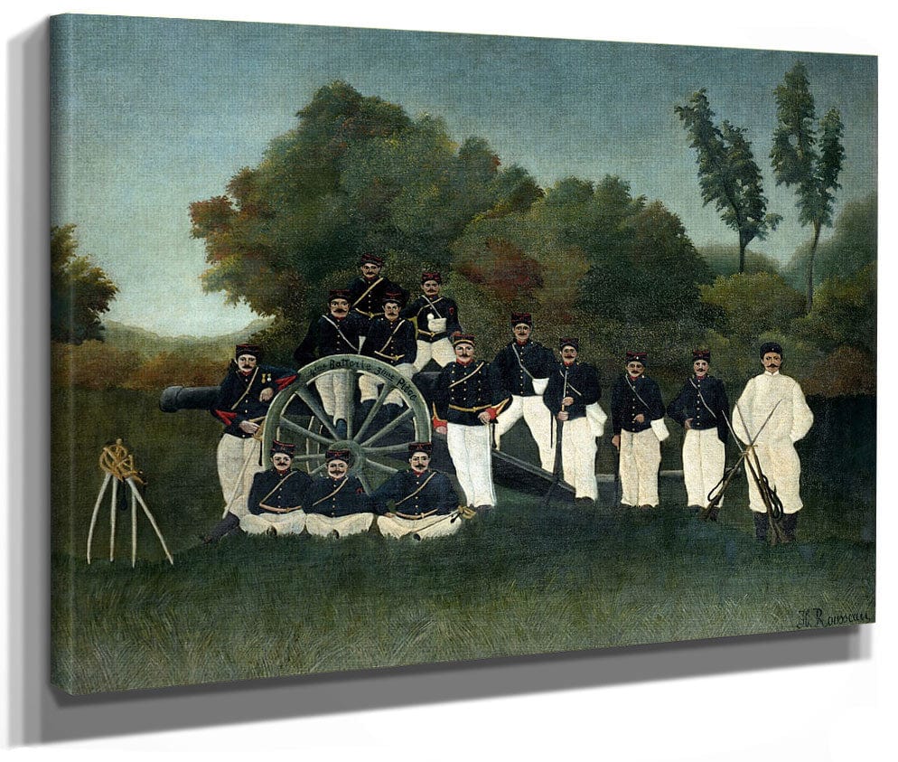 Artillerymen (Les Artilleurs) By Henri Julien Felix Rousseau