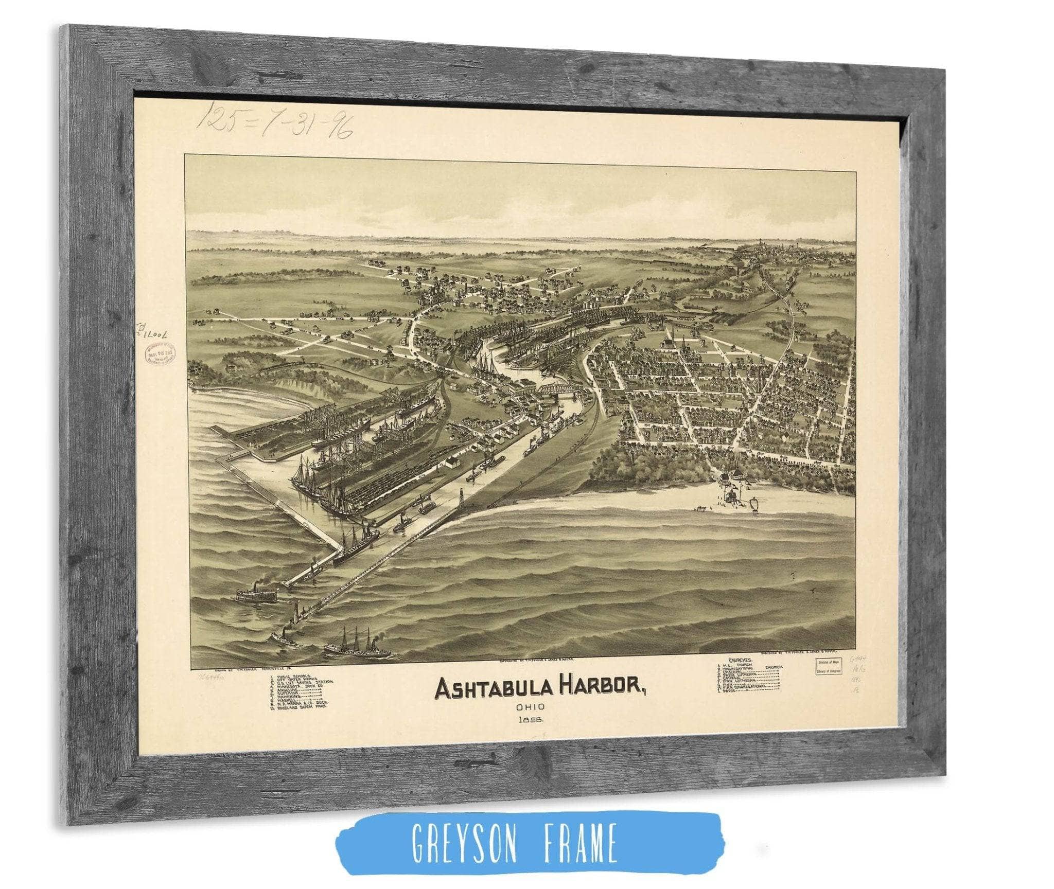 Ashtabula Harbor Ohio 1896 State of Ohio - Image 6