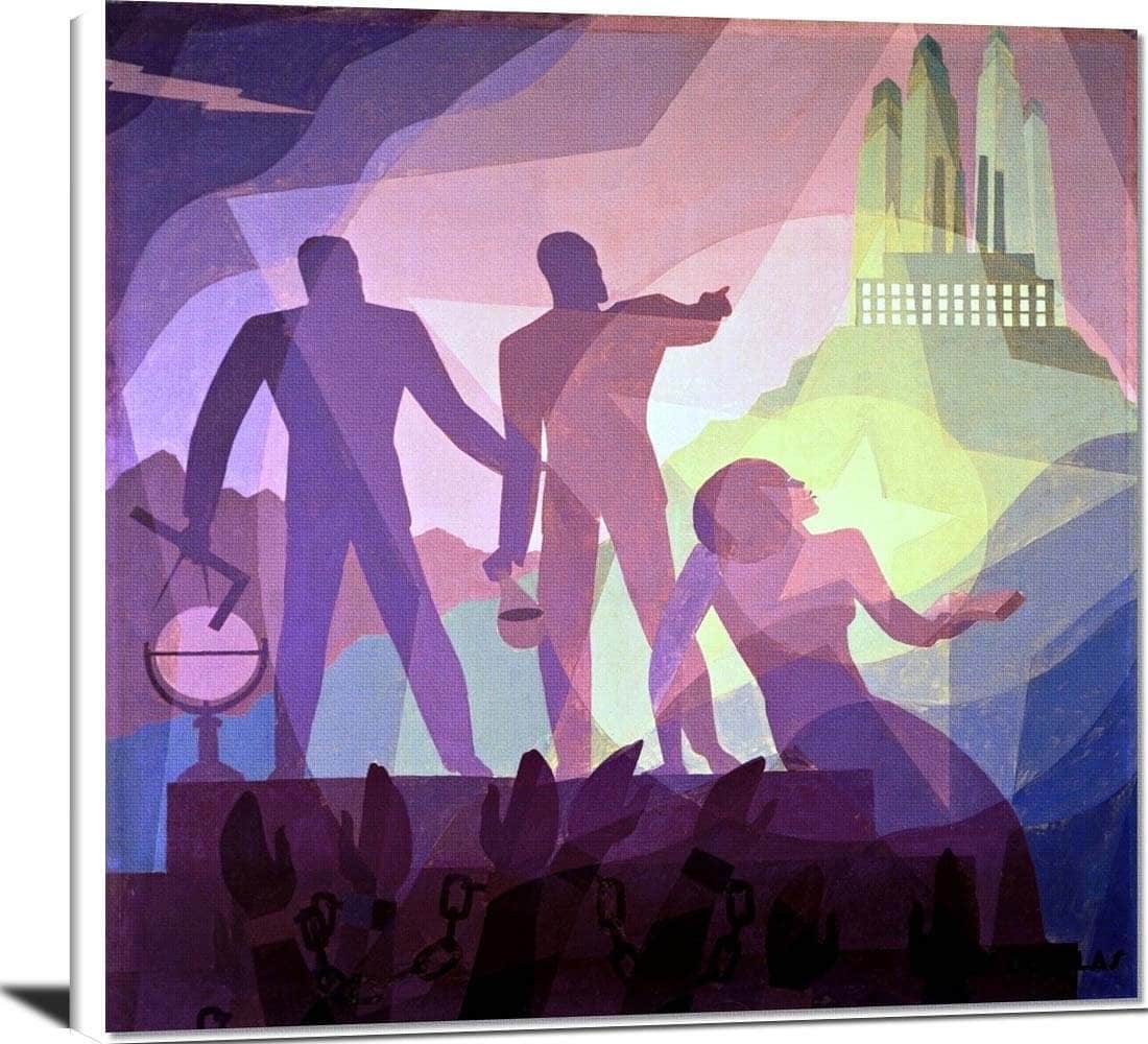 Aspiration Painting Aaron Douglas Canvas Art