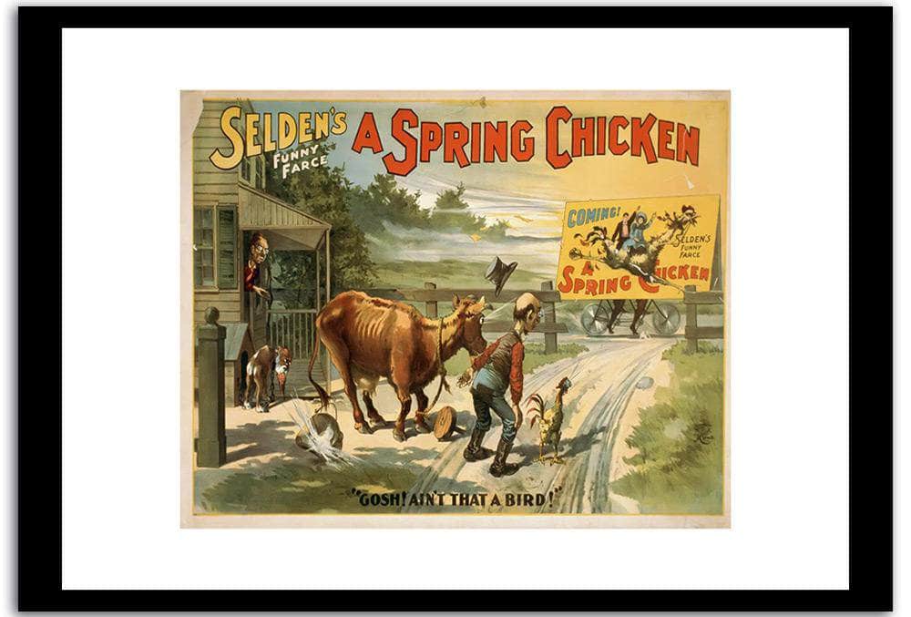 A Spring Chicken Vintage Poster