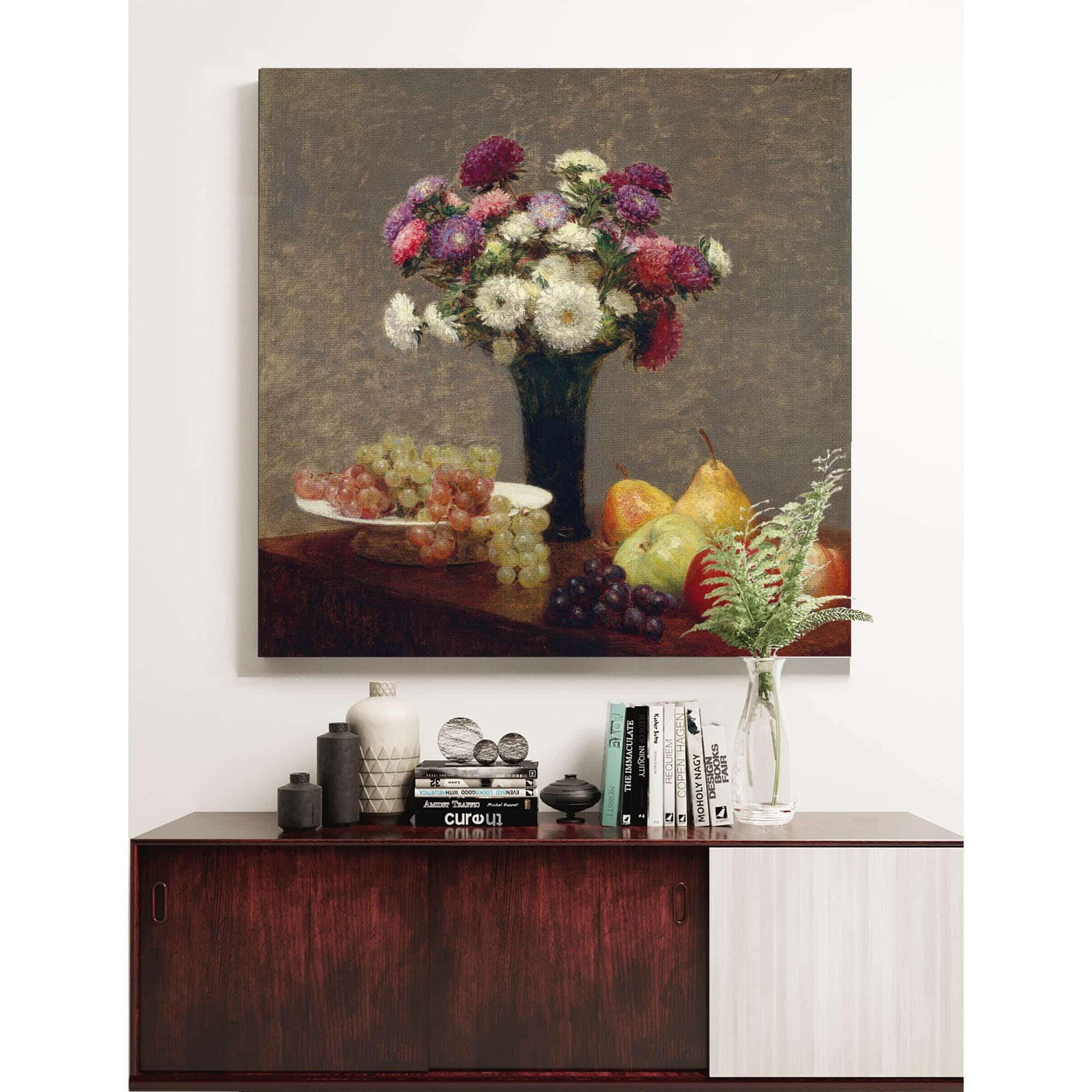 Asters And Fruit On A Table by Henri Fantin Latour - Image 5