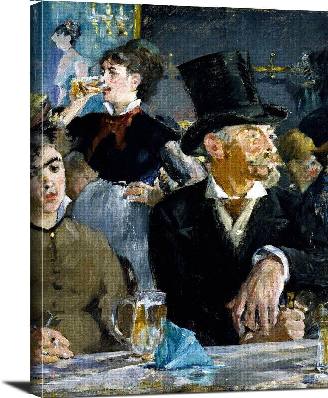 At The Cafe Painting Edouard Manet Canvas Art - Image 3