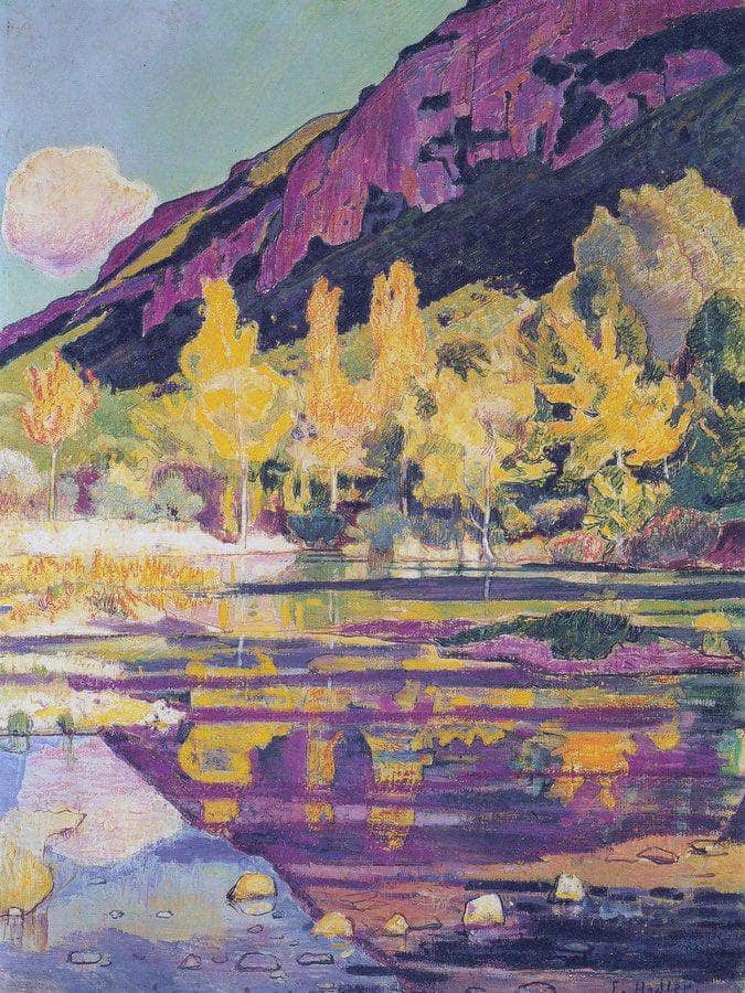 At The Foot Of The Petit Saleve 1893 Art Nouveau 65 5X49Cm Kunsthalle Bielefeld Germany By Ferdinand Hodler - Image 6