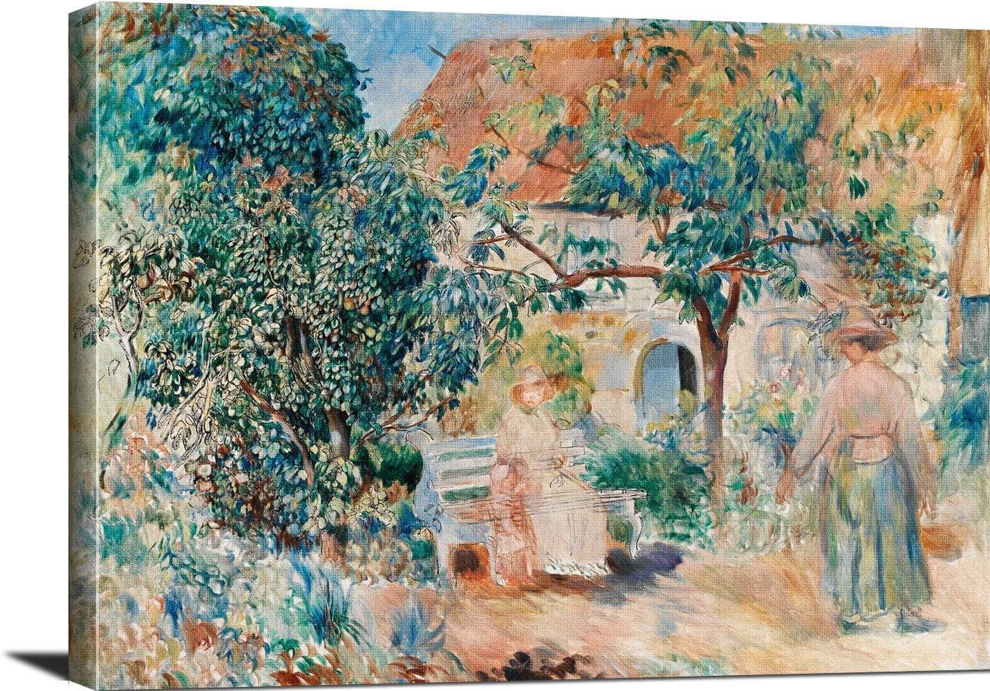 At The Garden In Brittany Painting Auguste Renoir Canvas Art - Image 3