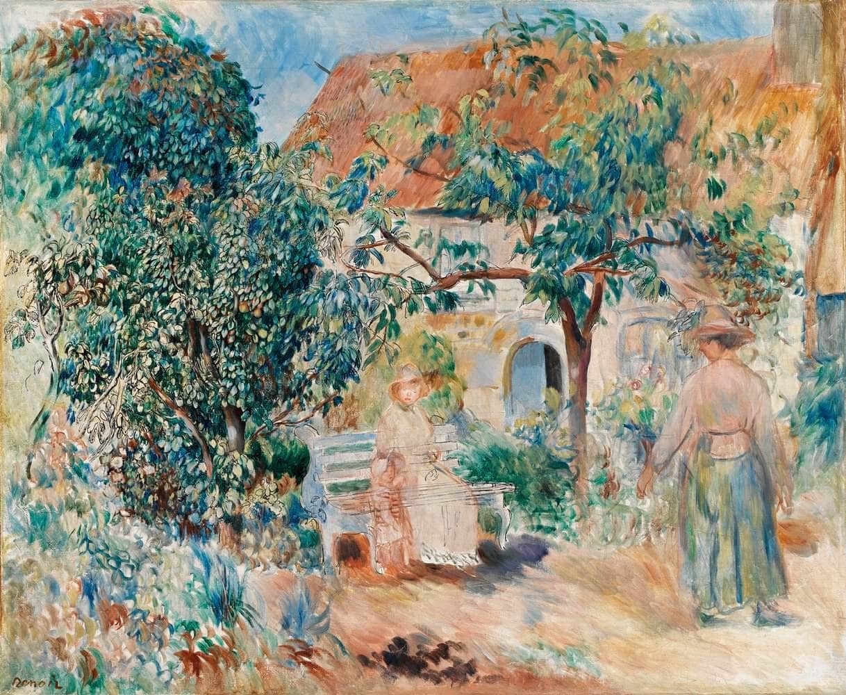 At The Garden In Brittany Painting Auguste Renoir Canvas Art - Image 5