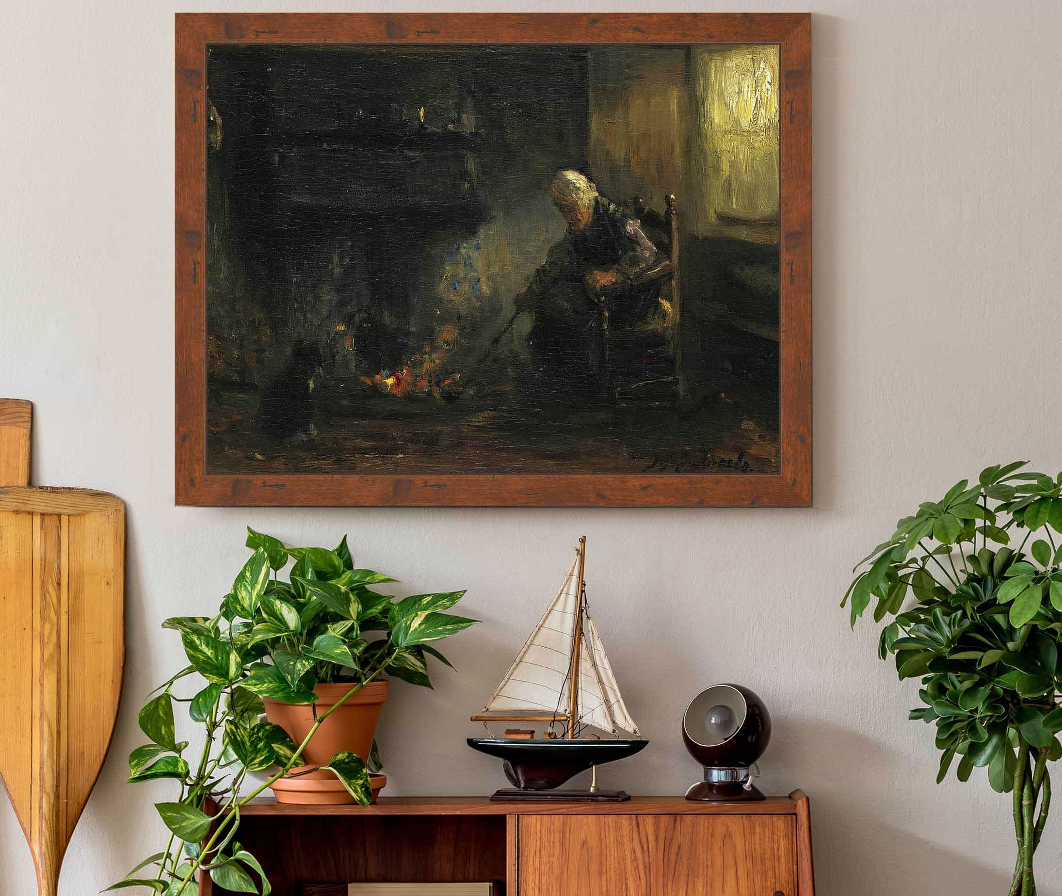 At The Hearth by Jozef Israels - Image 3