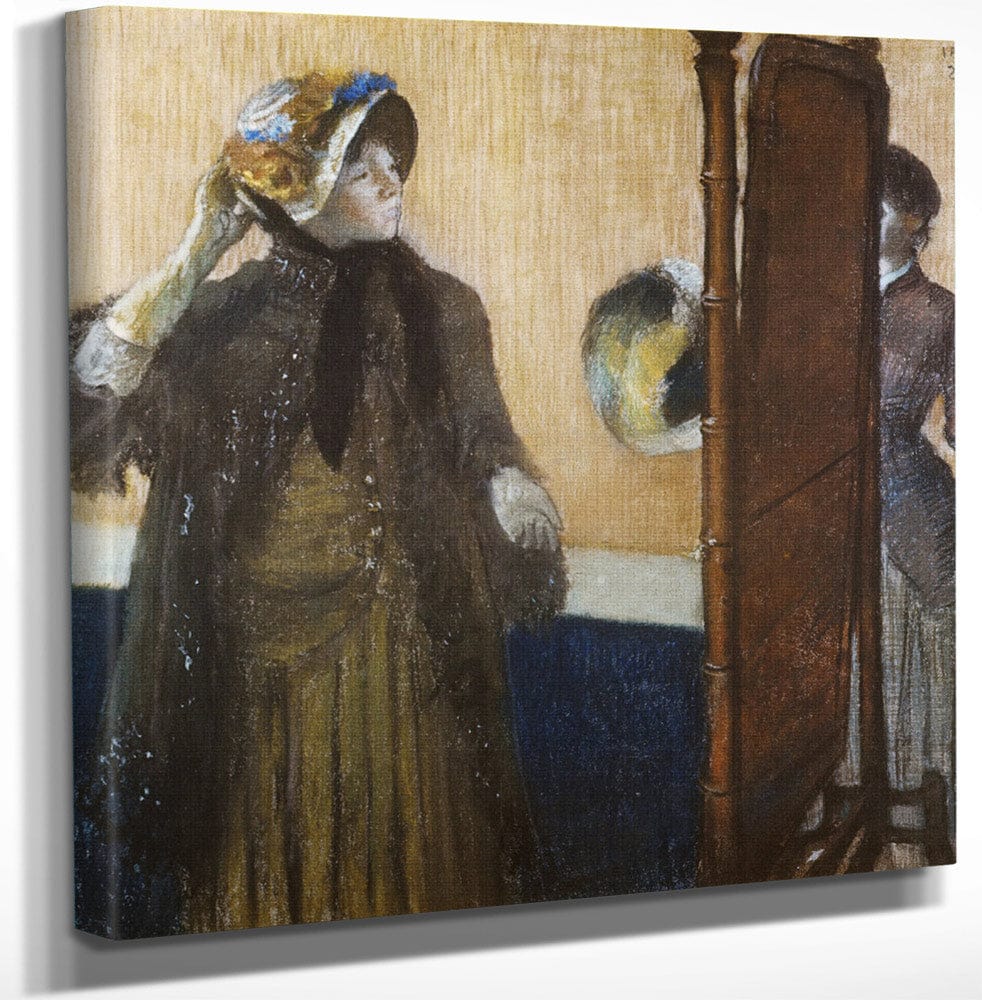 At The Milliner's 2 By Edgar Degas