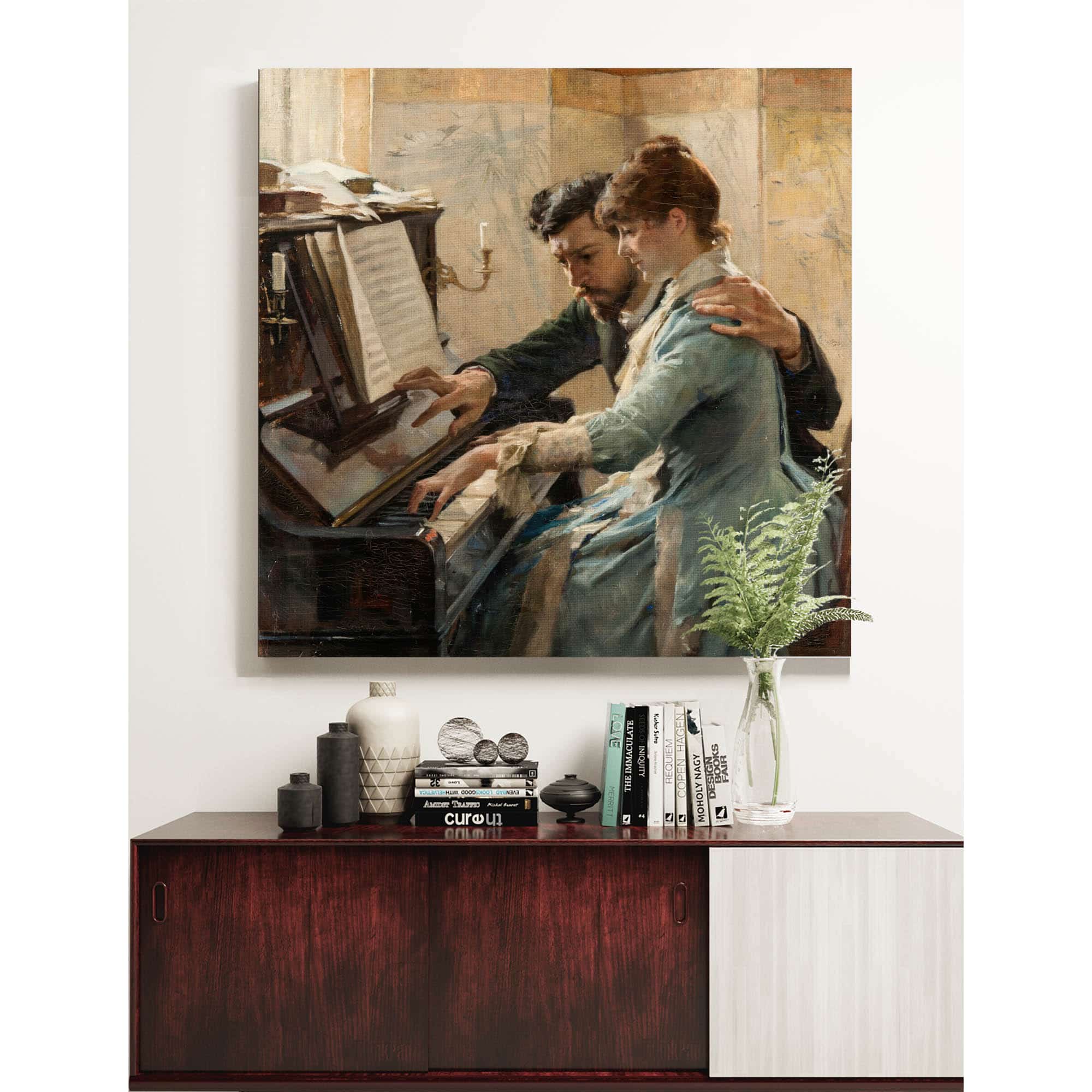 At The Piano by Albert Edelfelt - Image 4