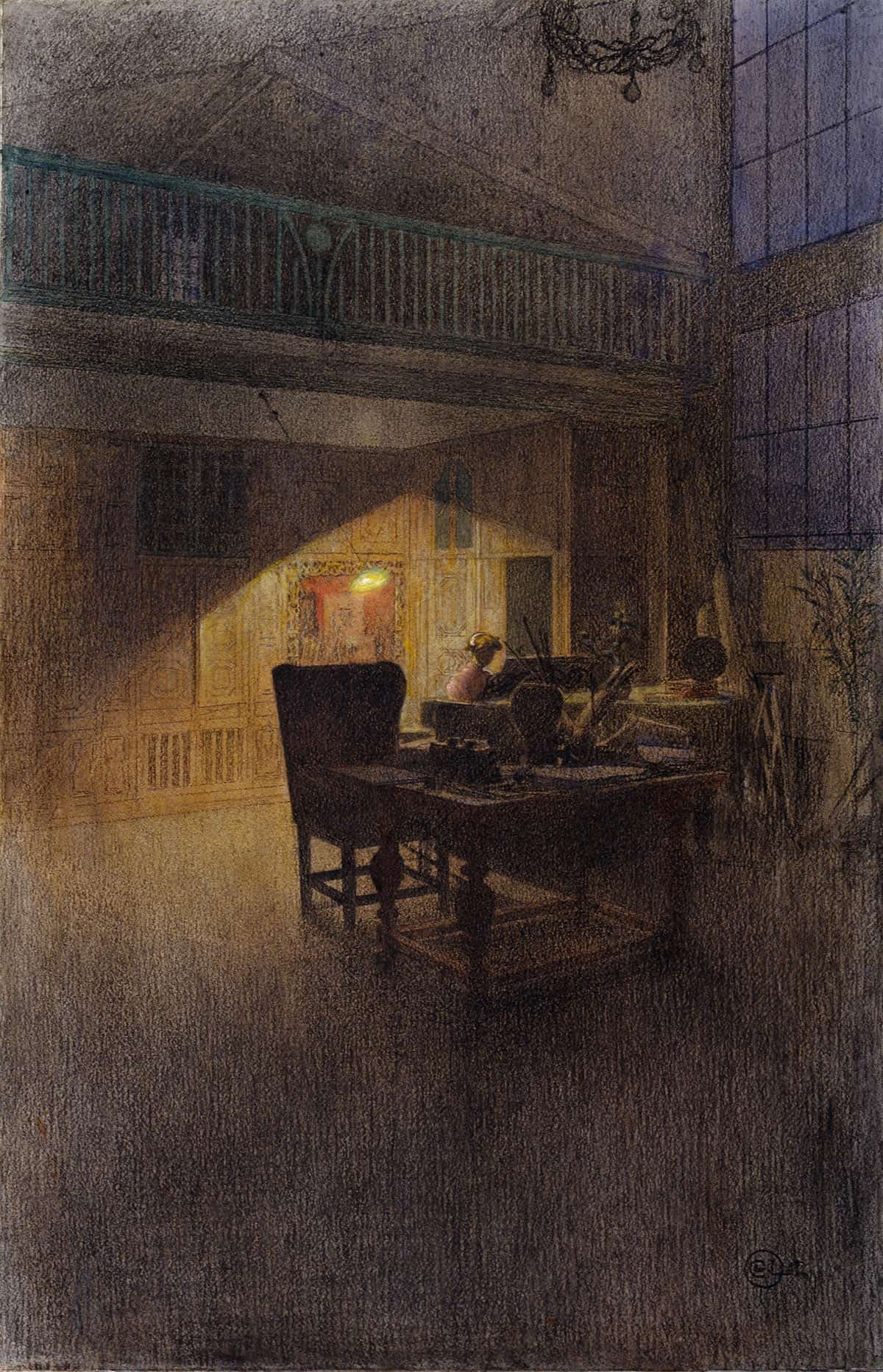 At The Piano by Carl Larsson - Image 3